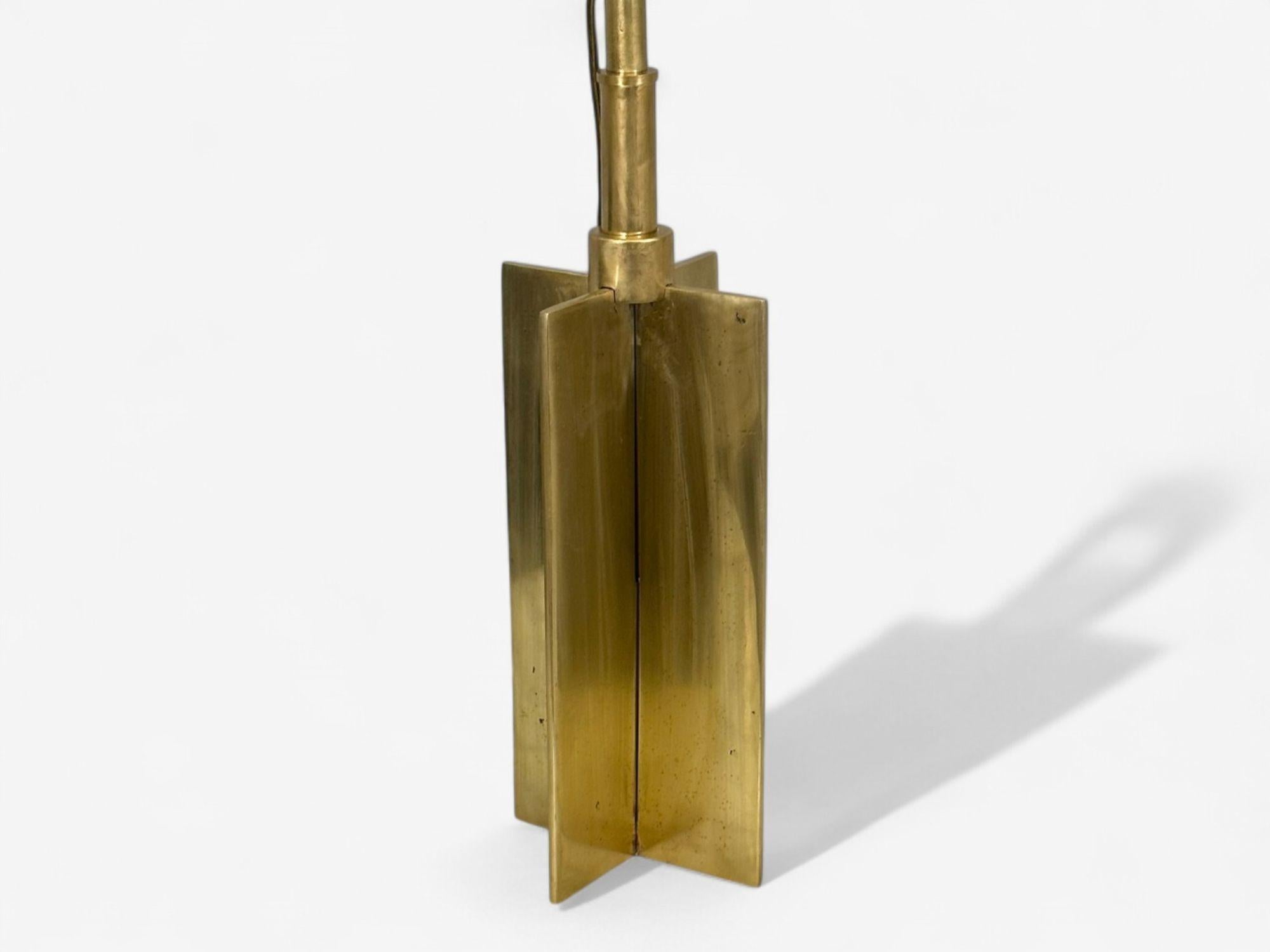 Style Jean Michel Frank, Mid-Century Modern, Bronze, Lampes de table, 1970 en vente 4