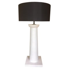 Jean-Michel Frank Style Modern Columnar Plaster Table Lamp