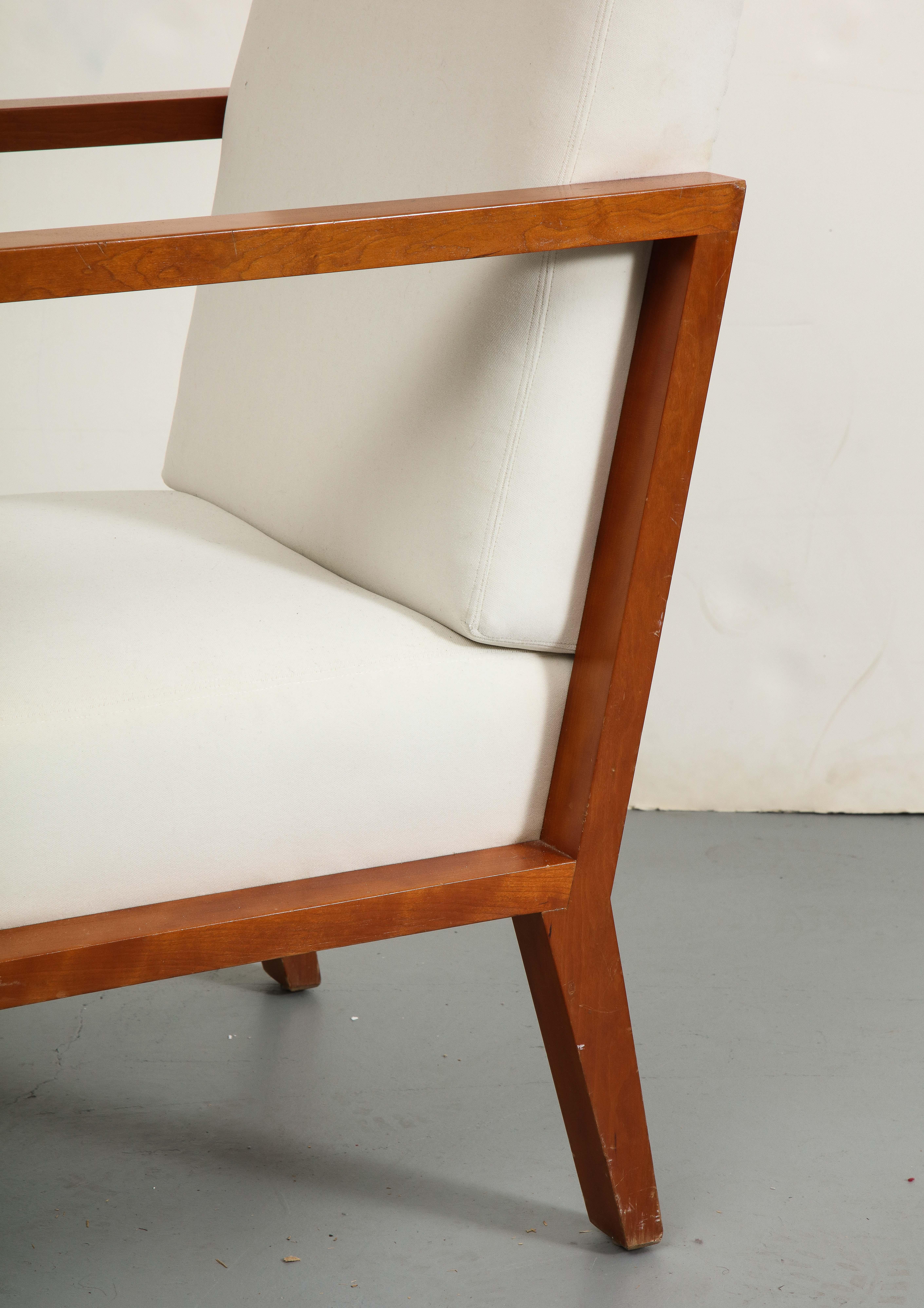 Jean-Michel Frank Style Oak Arm Chair by Niedermaier 3