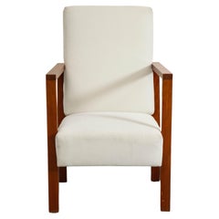 Jean-Michel Frank Style Oak Arm Chair by Niedermaier