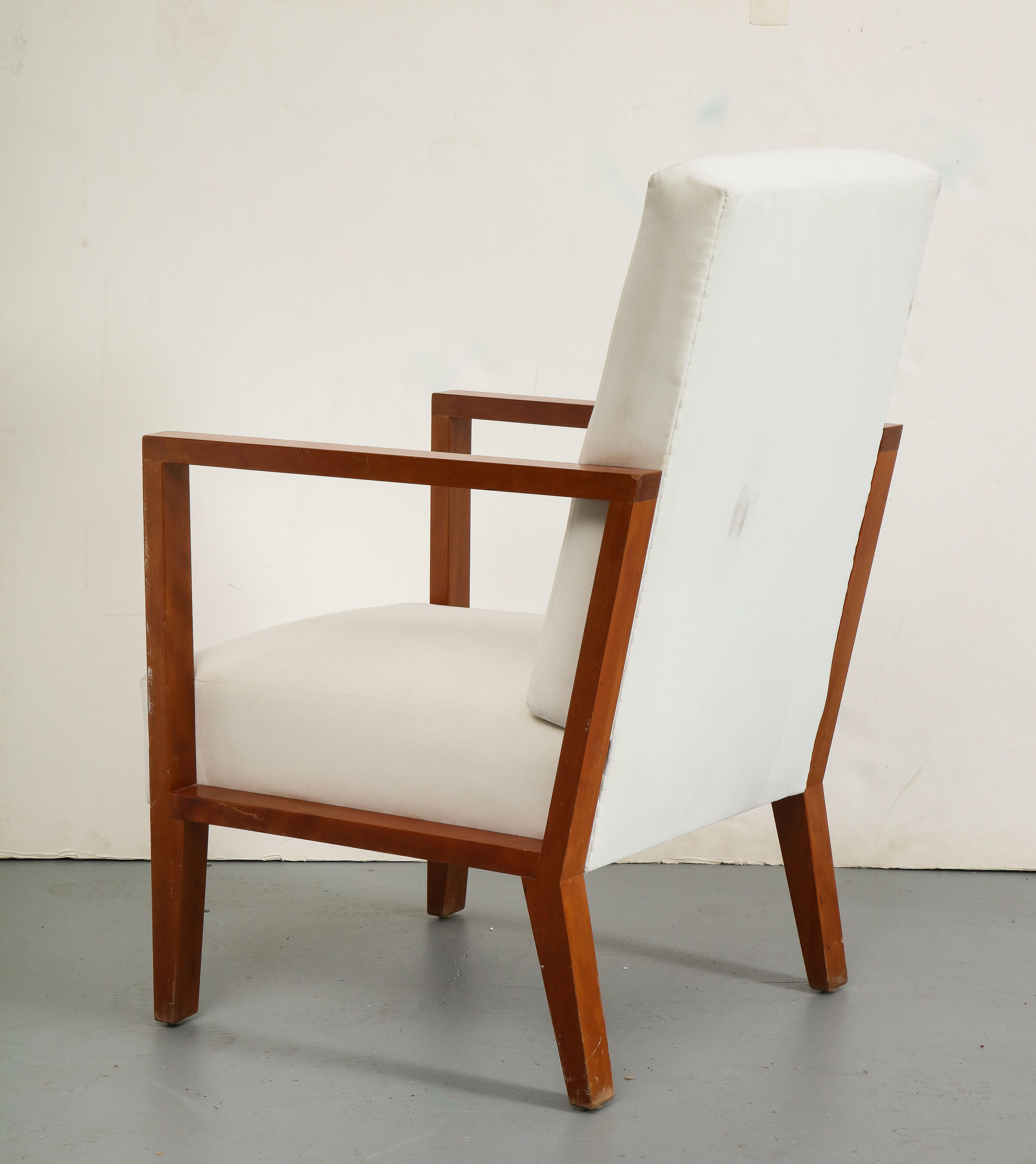 20th Century Jean-Michel Frank Style Oak Arm Chair by Niedermaier