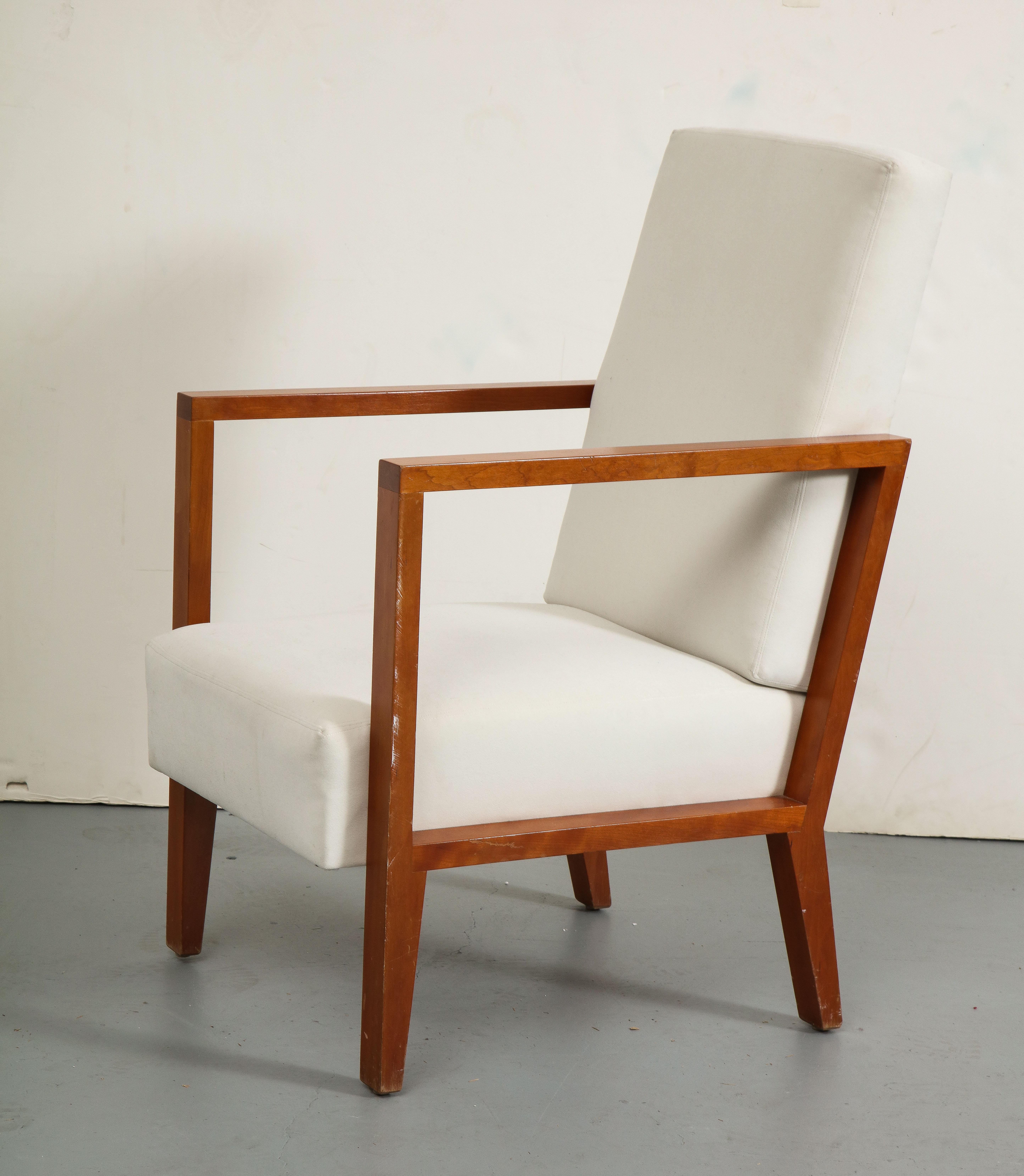 Jean-Michel Frank Style Oak Arm Chair by Niedermaier 1