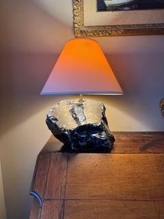 Jean-Michel Frank style unpolished glass lamp