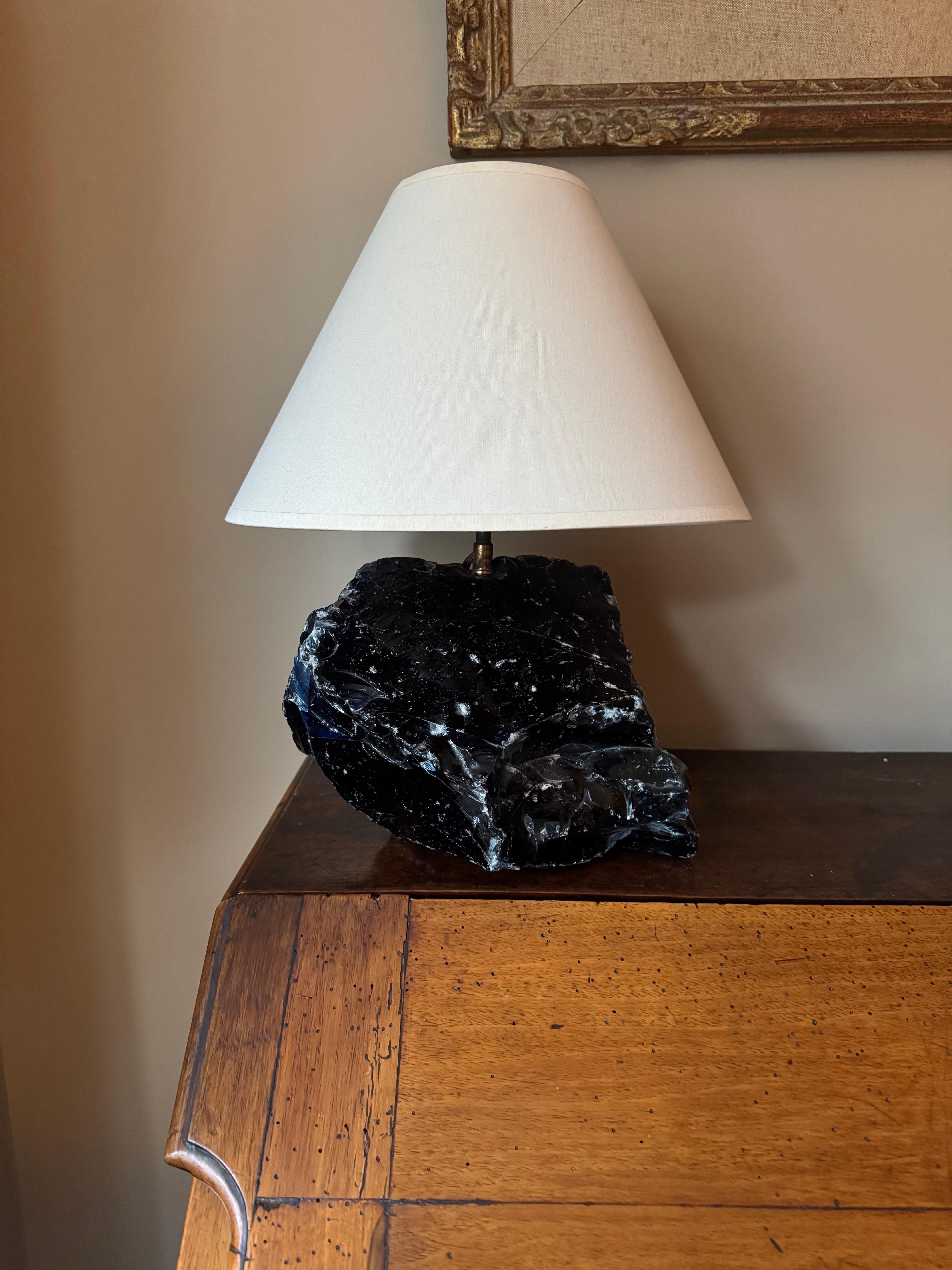 Lámpara de cristal sin pulir estilo Jean-Michel Frank Pulido en venta