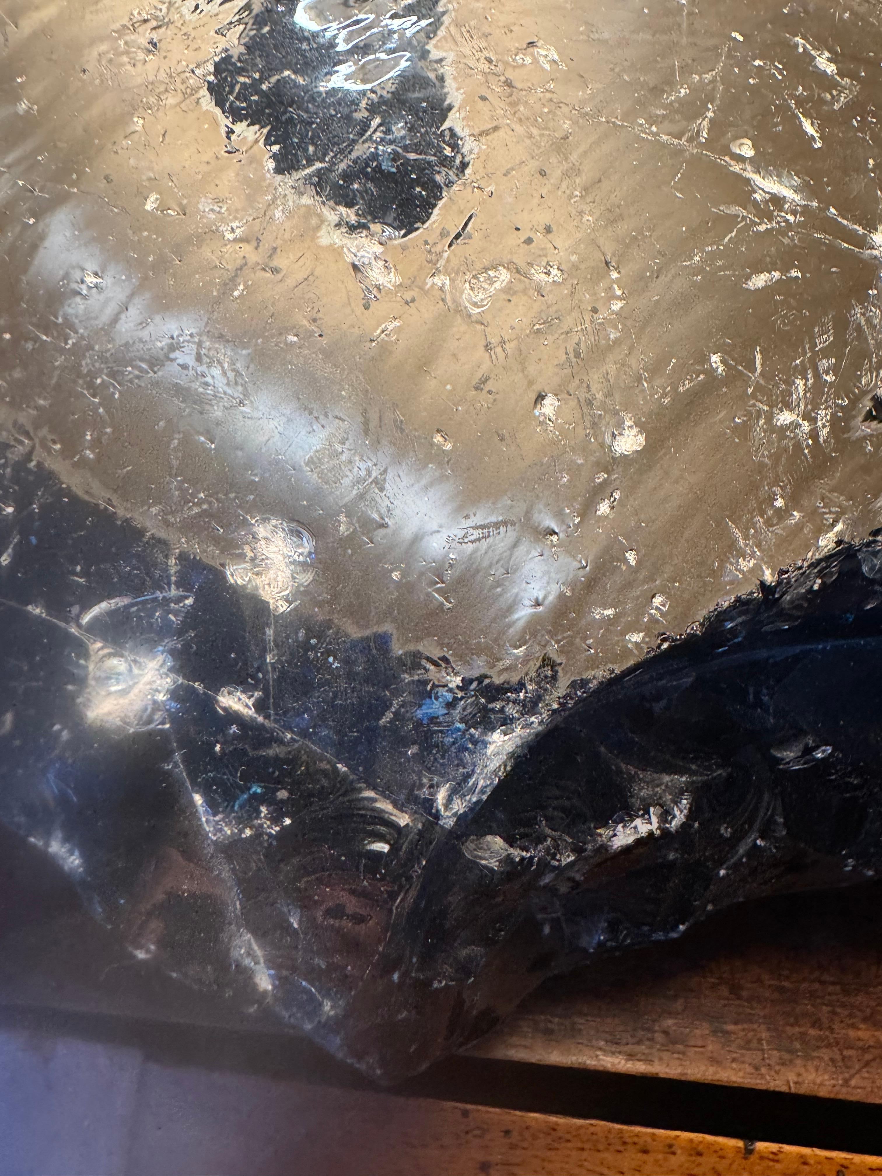 Lámpara de cristal sin pulir estilo Jean-Michel Frank en venta 1