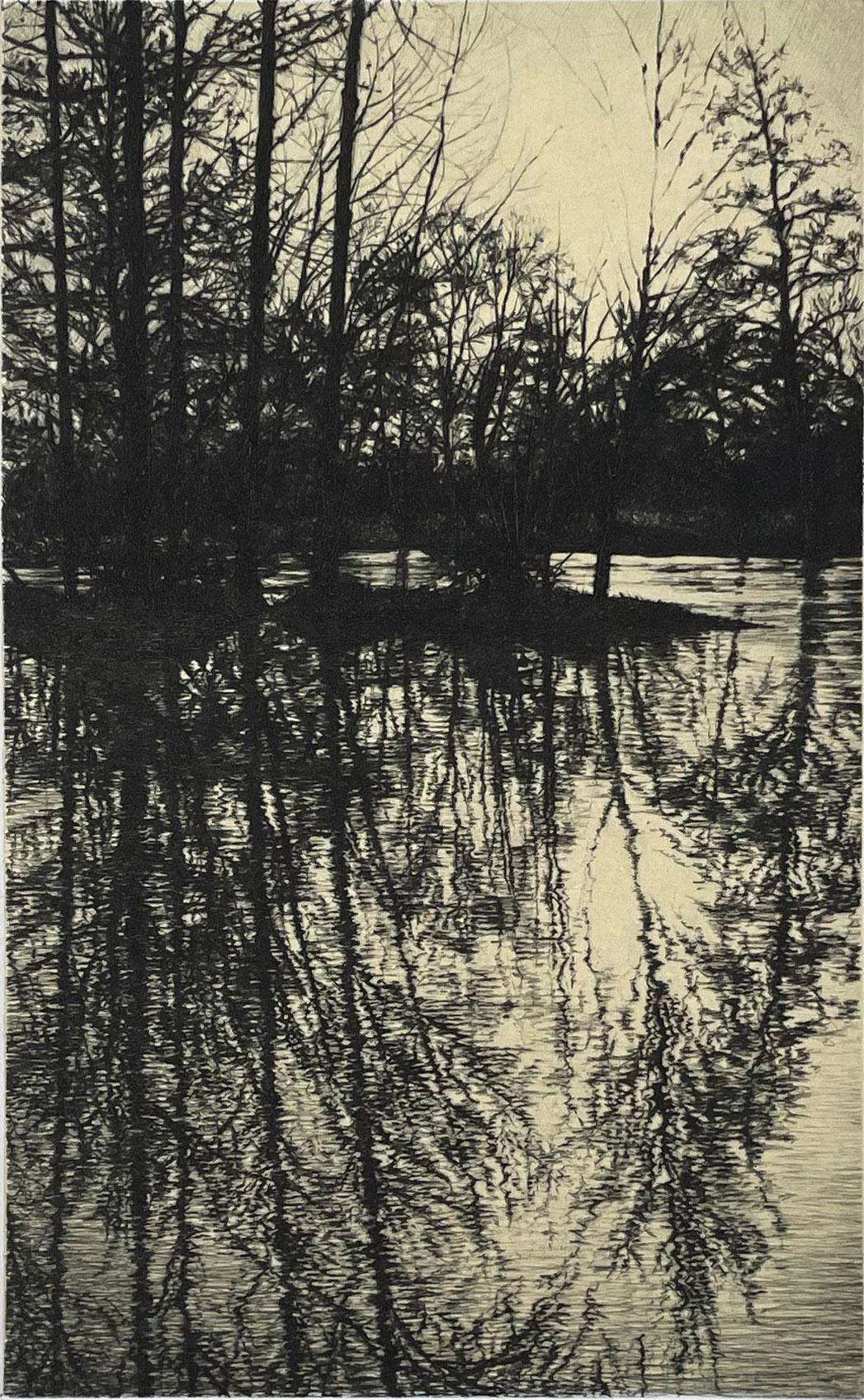 Les Ronds de Loring, de JM Mathieux Marie - Print de Jean Michel Mathieux-Marie
