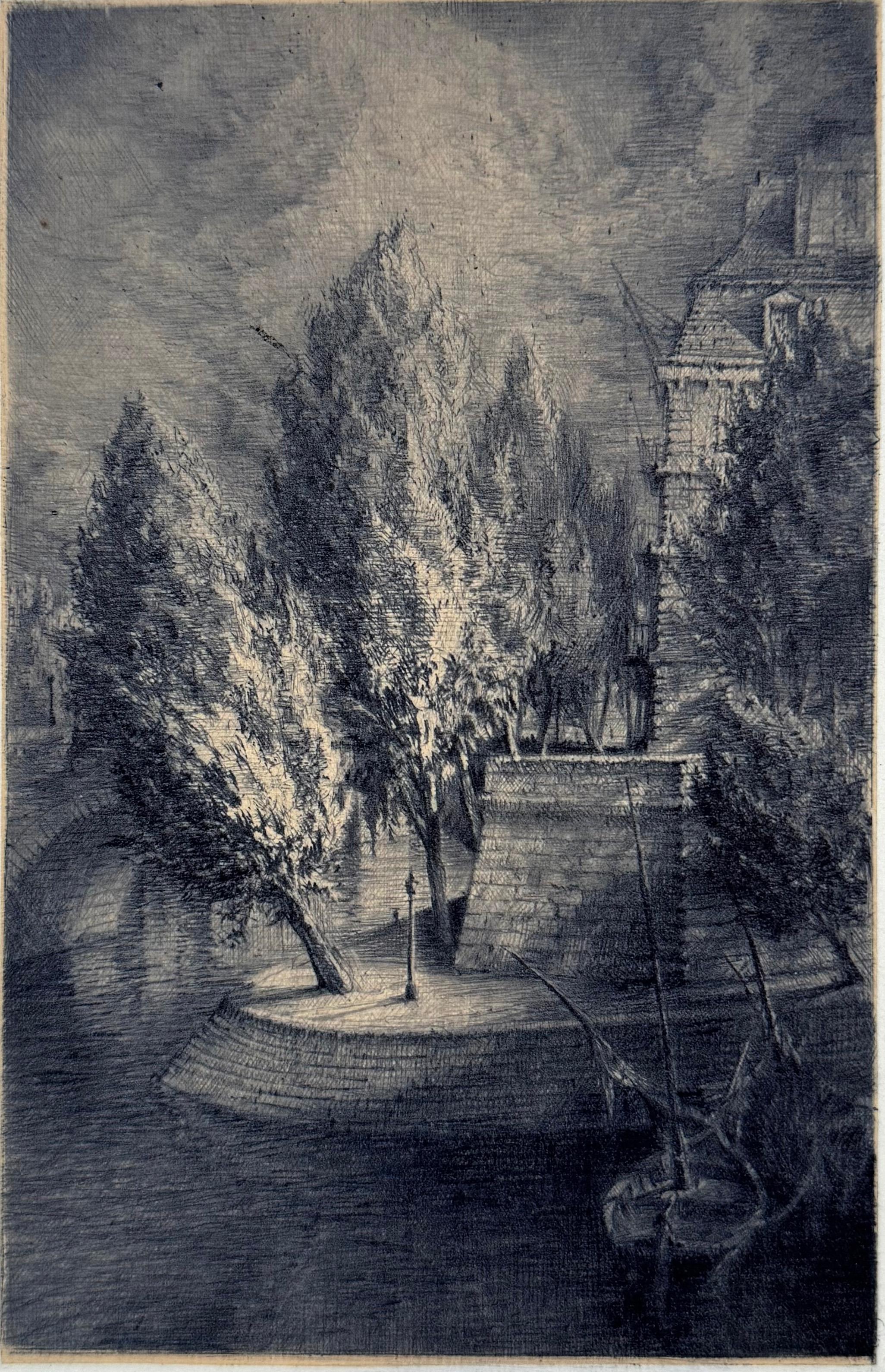 Landscape Print de Jean Michel Mathieux-Marie - Saint Louis en Ile, por JMM Mathieux-Marie