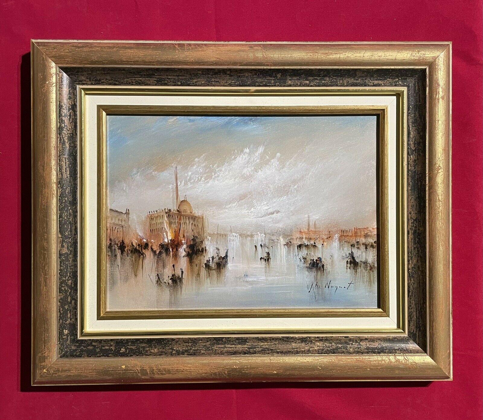 Artist/ School: Jean-Michel Noquet (French 1950-2015), signed

Title: Venice

Medium:  oil painting on canvas, framed.

Size:  painting: 9.5 x 13 inches, frame: 15.75 x 19.25 inches

Provenance: private collection, France

Condition: The painting is