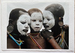 Family, Surma Tribe, Omo Valley Ethiopia, Africa, Photograph on Japanese Paper