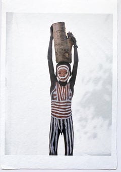 Little Surma Boy, Tribal Child Ethiopia, Africa, Color Photo on Japanese Paper
