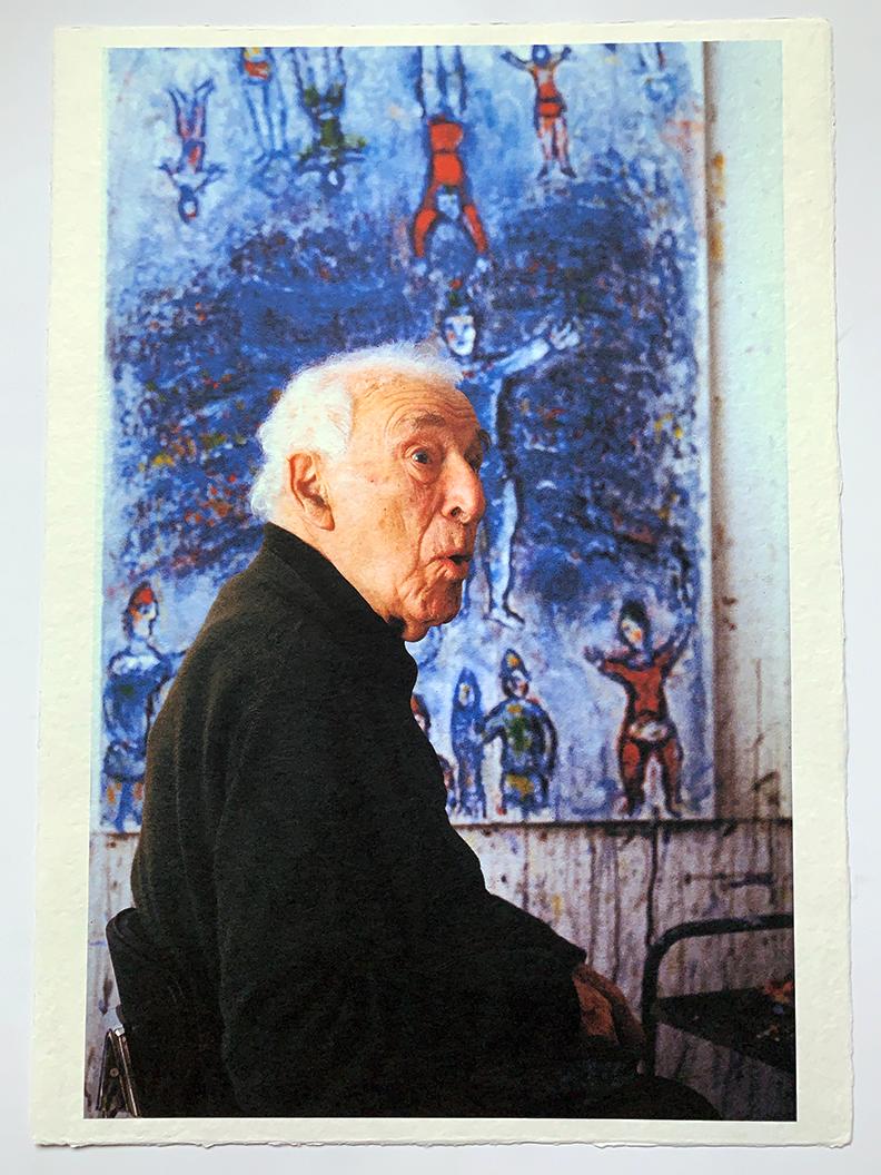 Jean-Michel Voge Color Photograph - Marc Chagall in his Studio, France, Contemporary Artist Portrait Photograph, 1/1