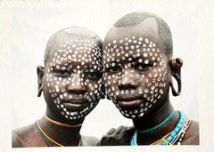 Painted Faces, Tribal Women Ethiopia, Africa, on Japanese Paper Limited Edition