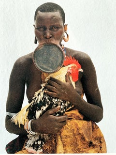 Vintage Rooster, Tribal Woman Ethiopia, Africa, Photo on Japanese Paper Limited Edition