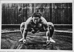 Tokio, Japan, Sumo, Zeitgenössische Porträtfotografie auf Japanpapier