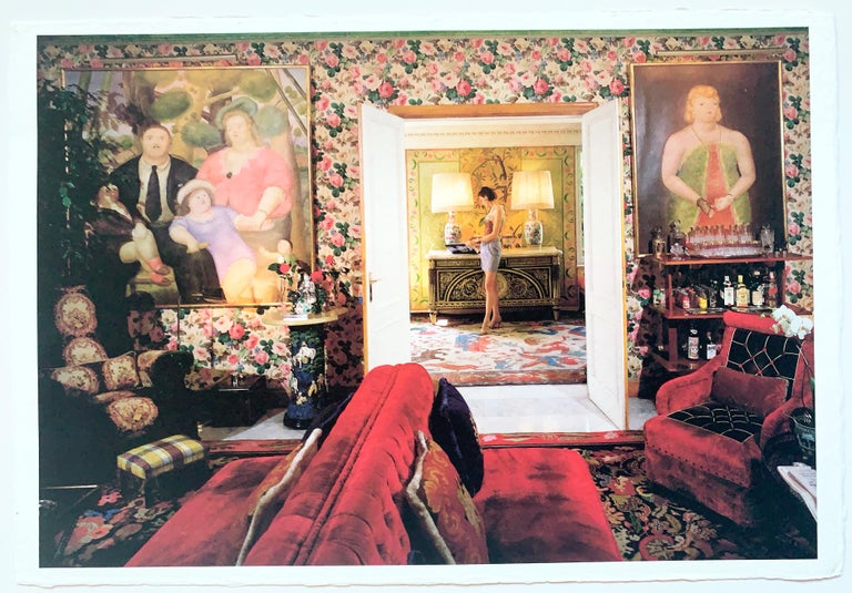 Jean-Michel Voge Figurative Photograph - Valentino Home, Rome, Italy, Designer Apartment Interiors with Botero Paintings