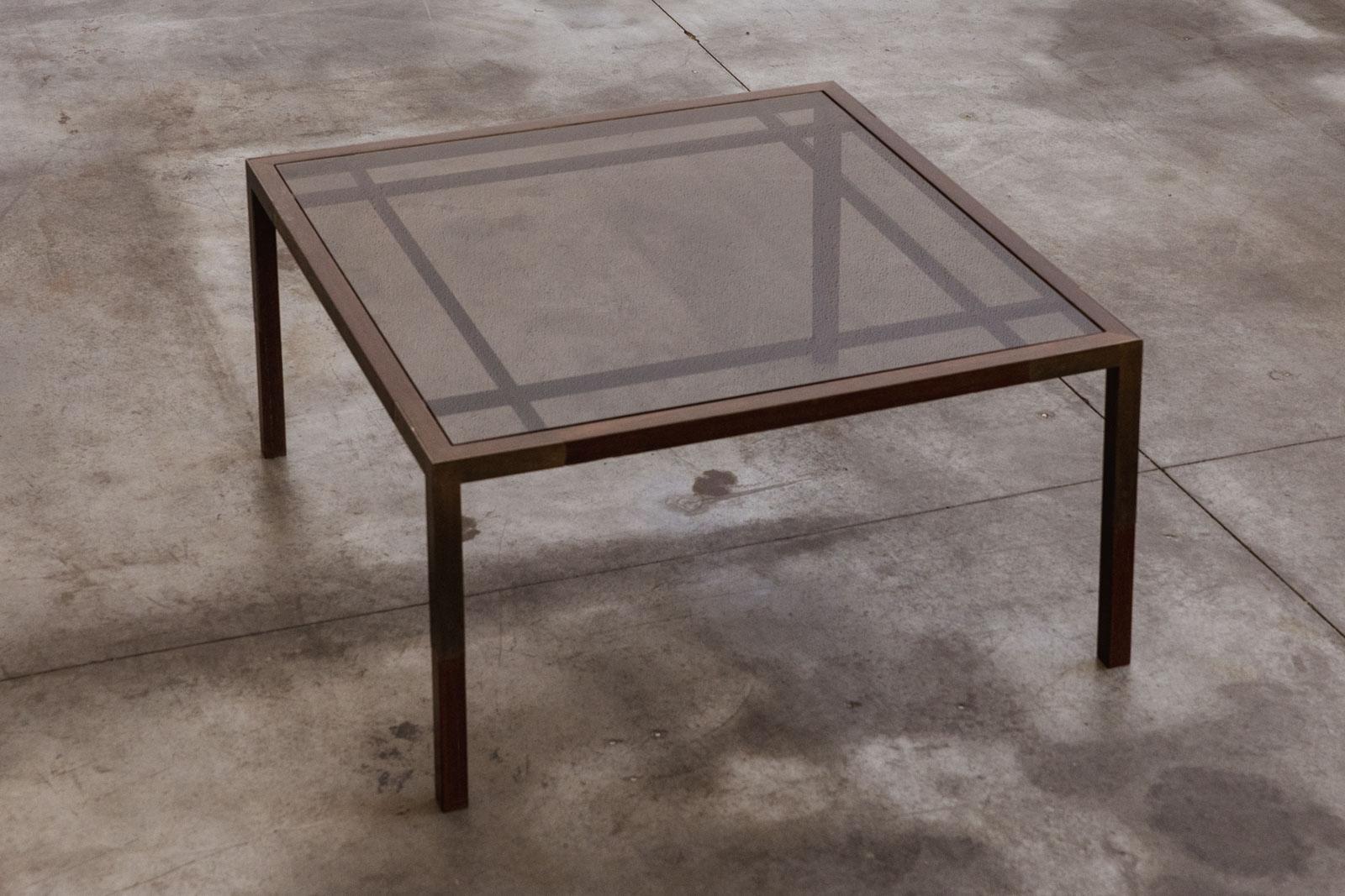 Jean-Michel Wilmotte “Grand Louvre” Table for Tecno, wood, brass and glass, Italy, 1993

A striking example of Italian modern design from the early 1990s, the “Grand Louvre” table was designed by Jean-Michel Wilmotte for Tecno, the Milan-based