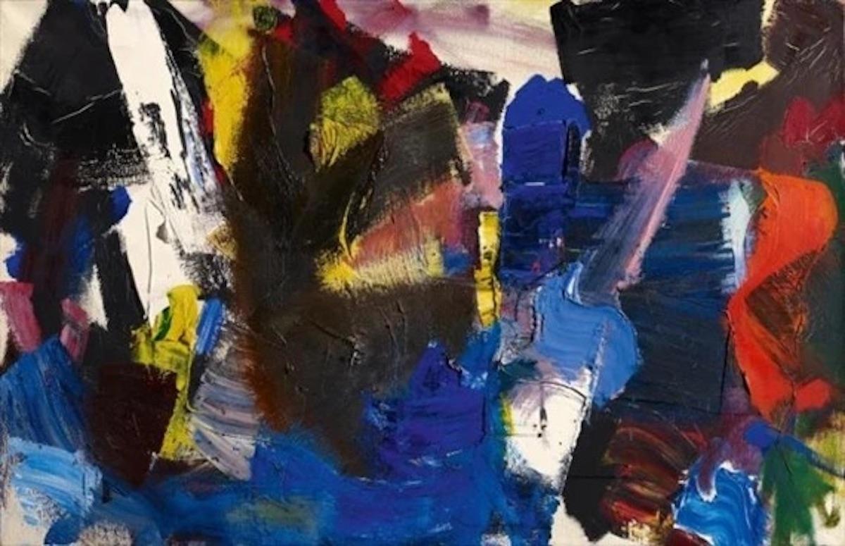 Jean Miotte, "Les Templiers" 1960 - Abstract Oil Painting