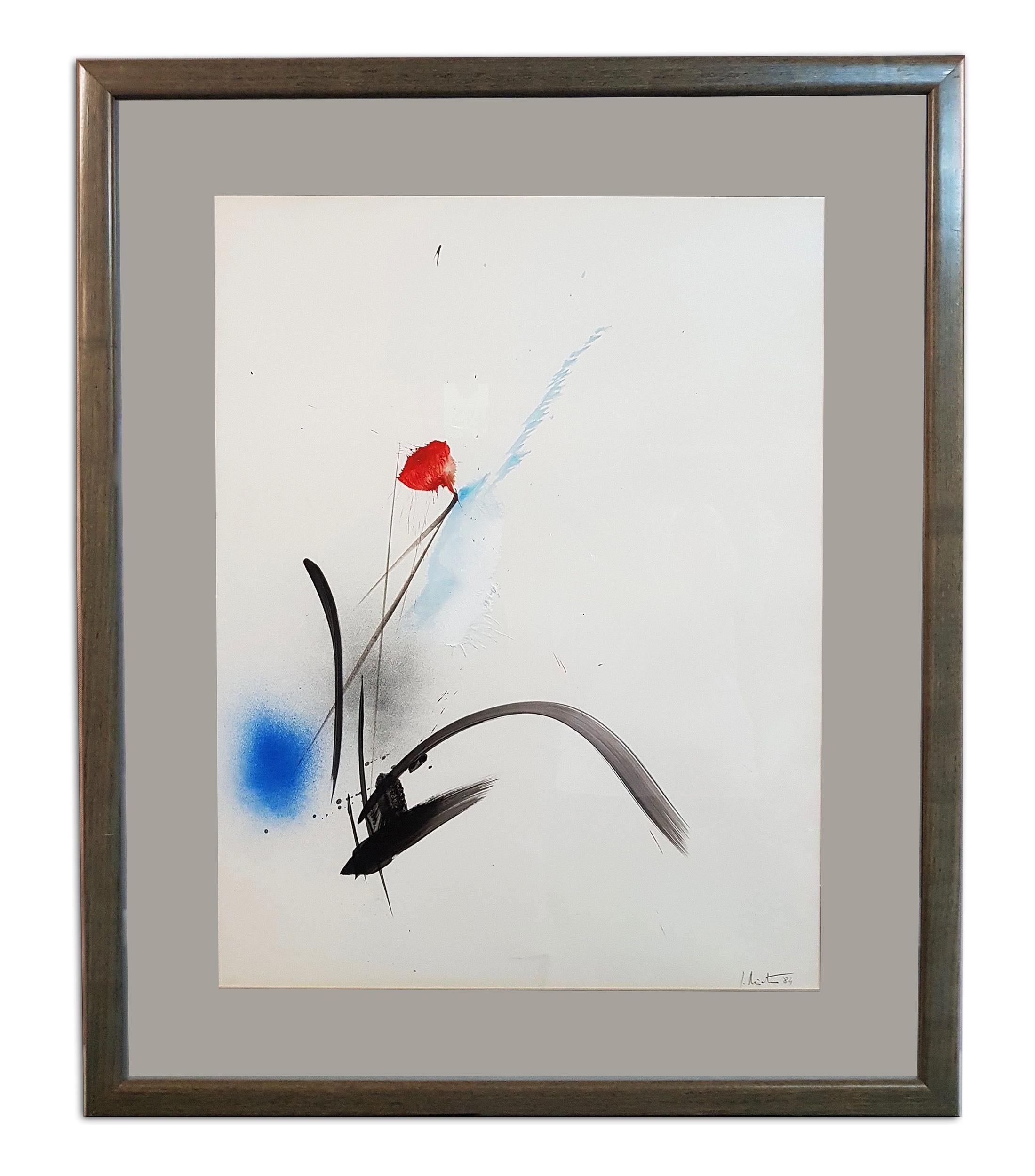 Jean Miotte (1926-2016)

Oil & Gouache on paper depicting a flower.
Signed lower right and dated 84.
Matted and framed
Measurements:
H. 25