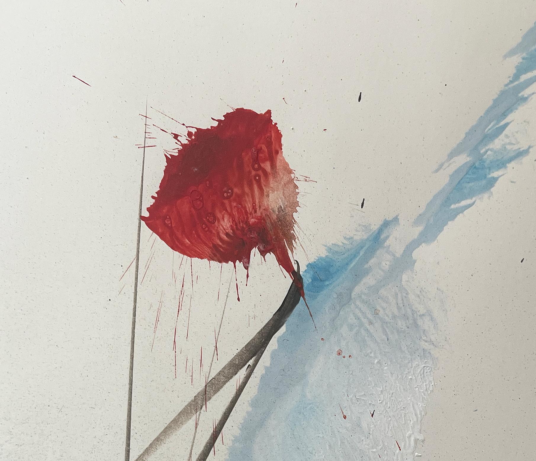 Jean Miotte, Pintura original, óleo y gouache, 1984 finales del siglo XX en venta
