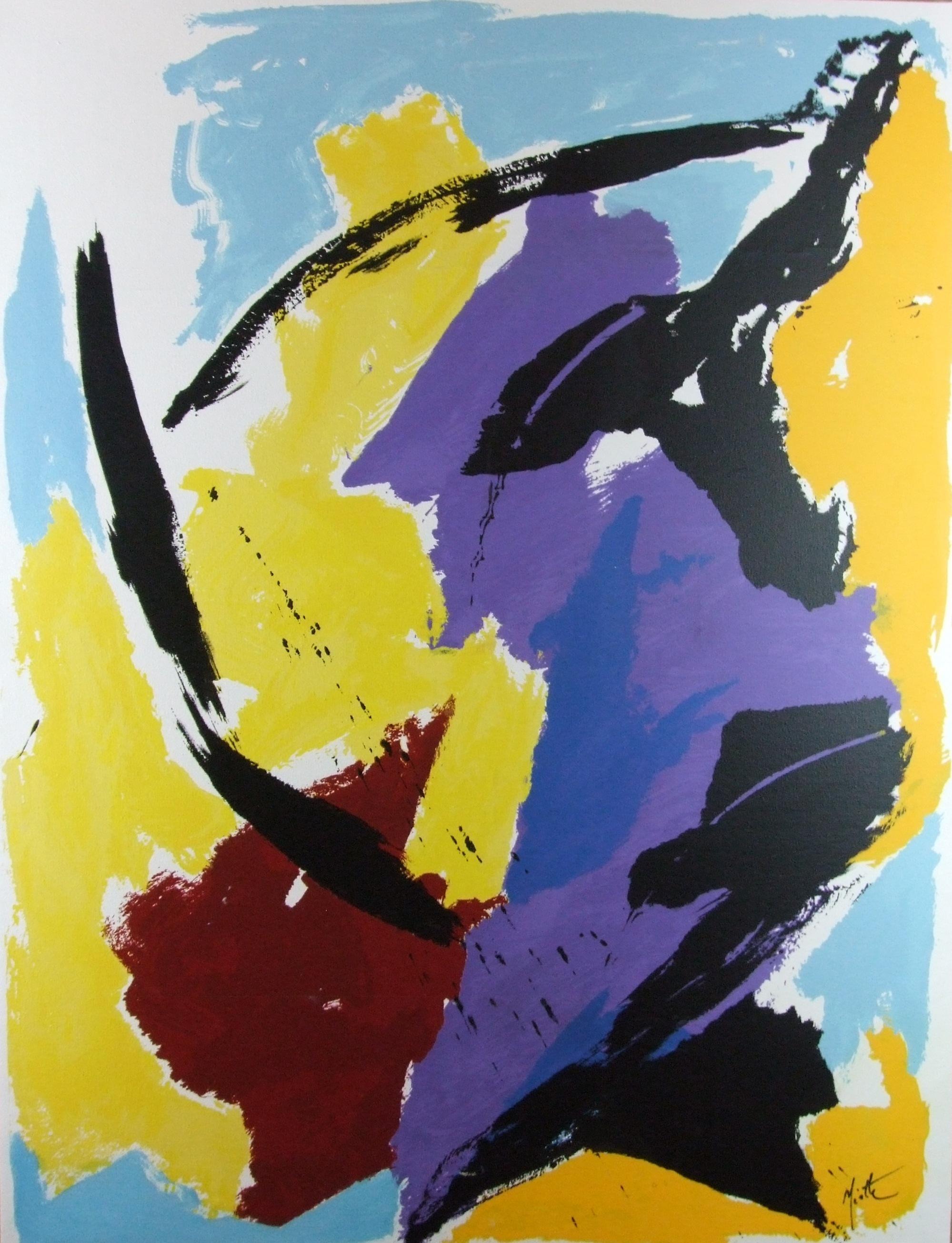 Jean Miotte Abstract Painting - Abstract 1