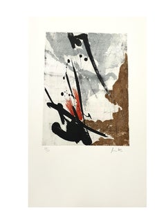 Jean Miotte - Abstract Composition - Original Signed Etching