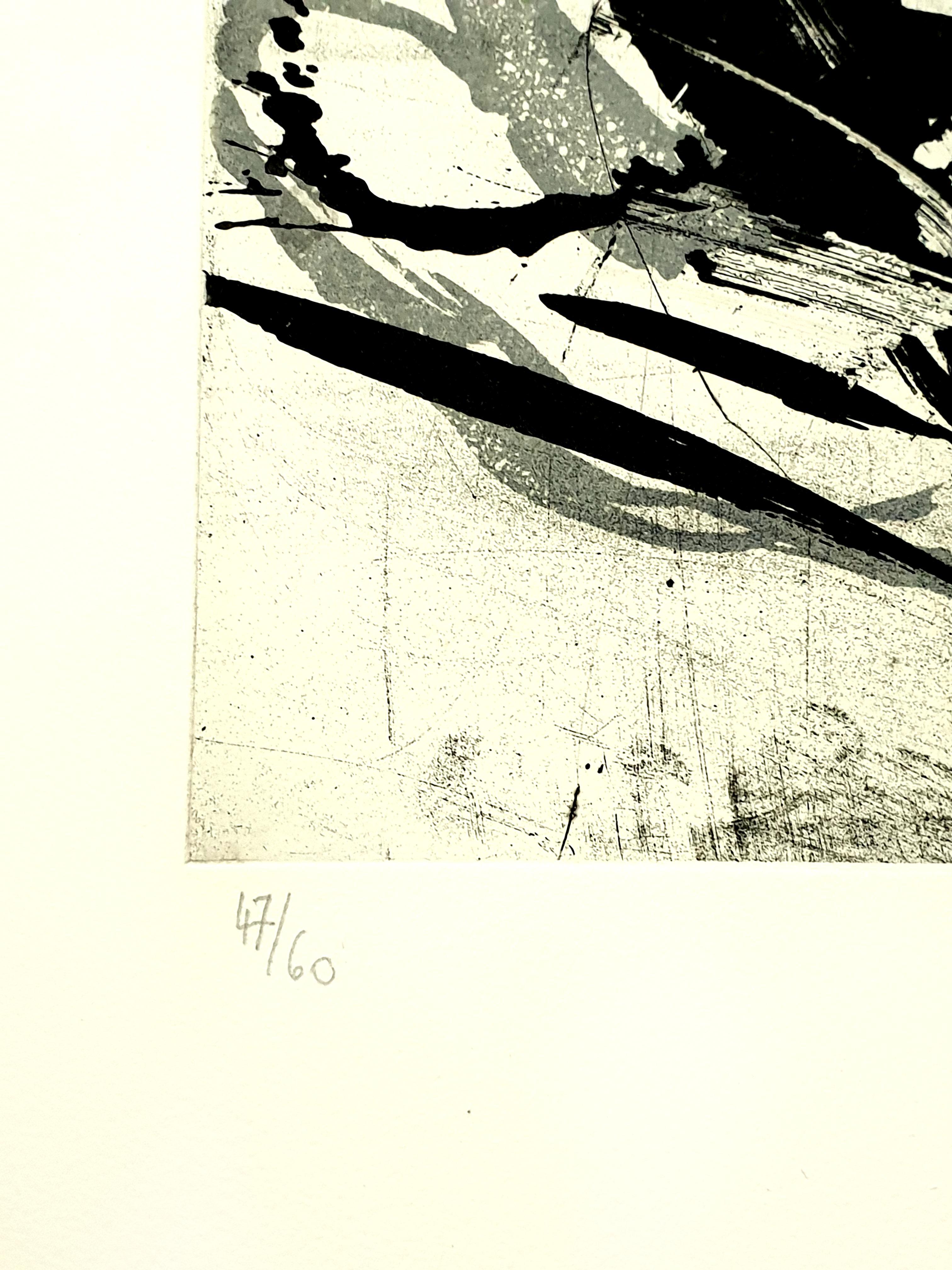 Jean Miotte - Composition abstraite - Gravure originale signée en vente 2