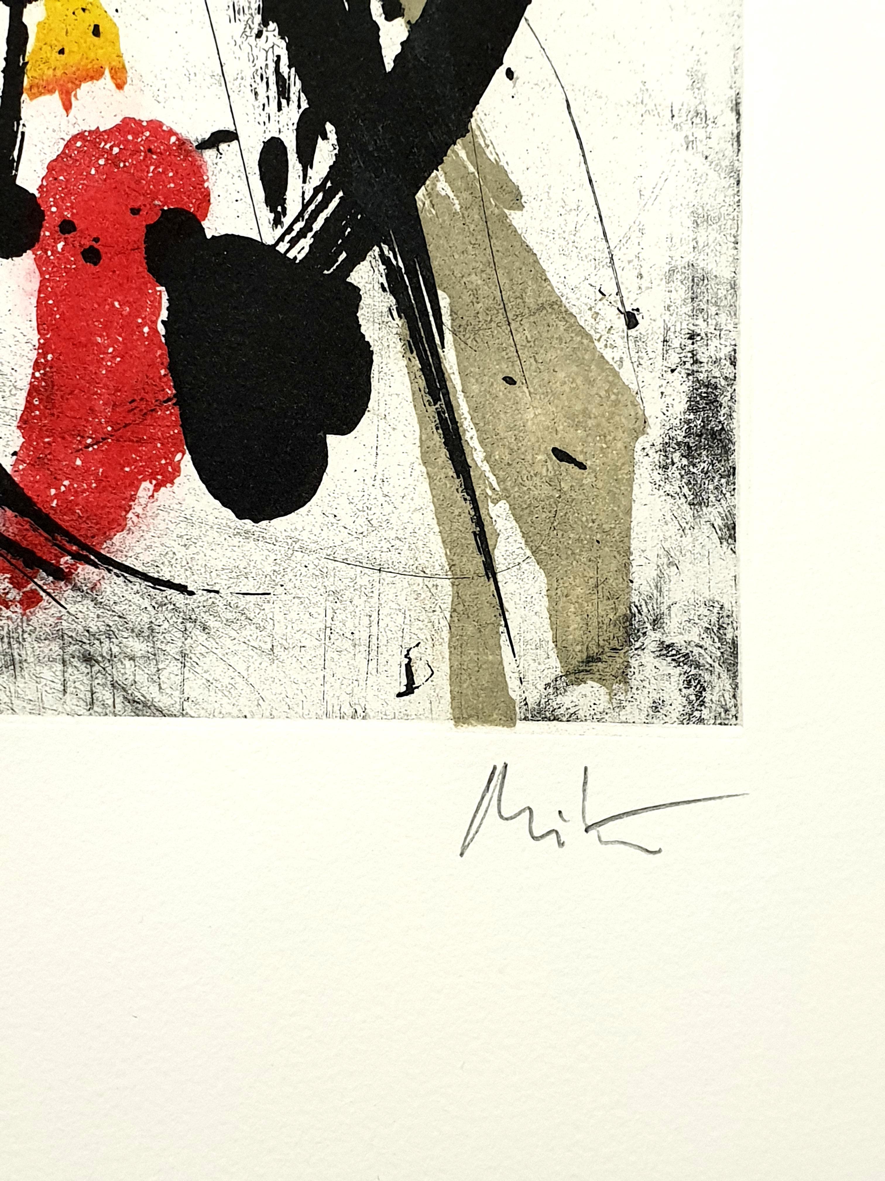 Jean Miotte - Composition abstraite - Gravure originale signée en vente 3