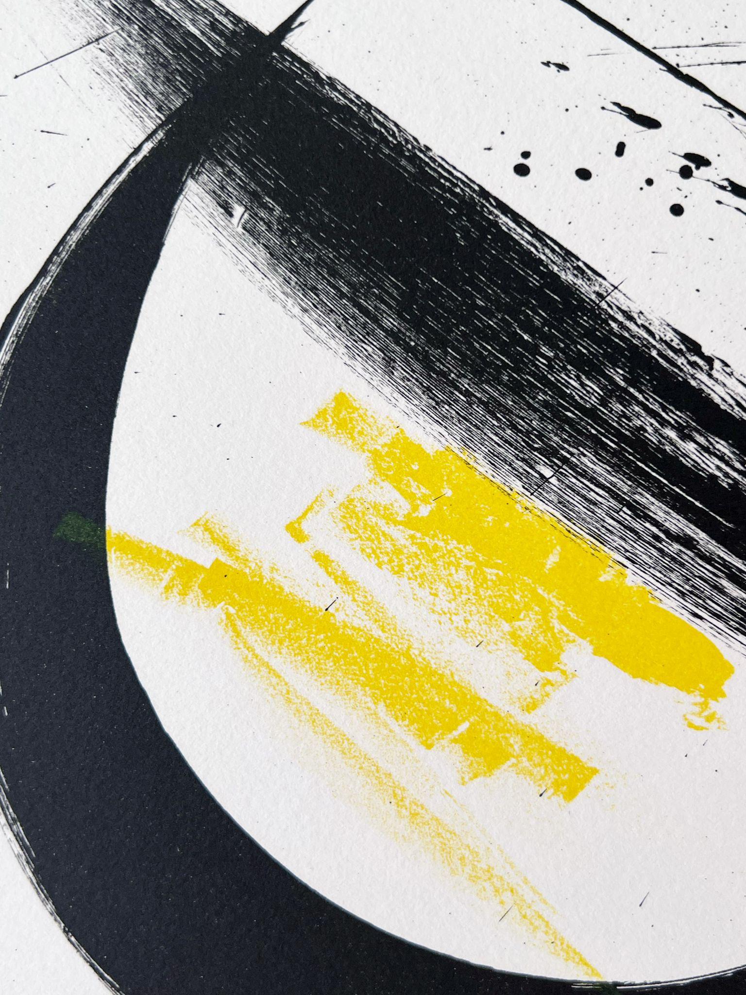 Sans titre - Gris Abstract Print par Jean Miotte