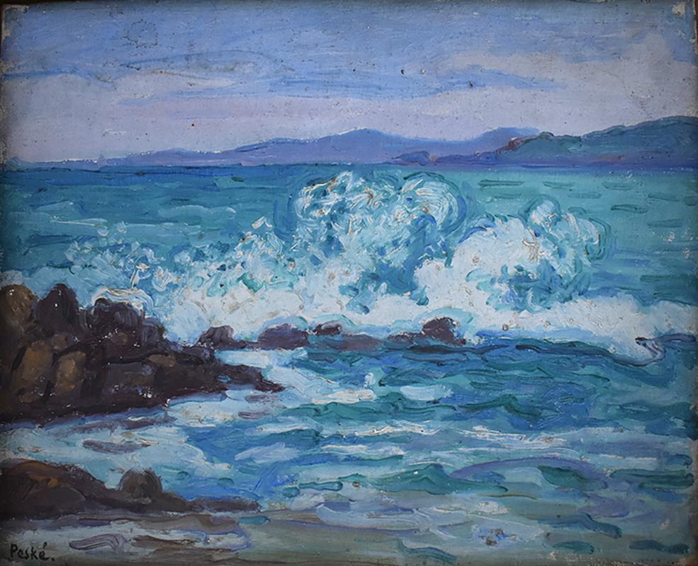 Landscape Painting de JEAN MIROSLAW PESKE - La Ola, 1948