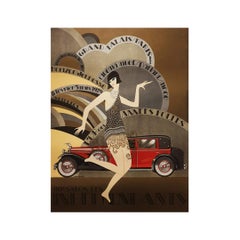 Cartel Art Déco de 1979 diseñado por Monneret para el 90º aniversario de los Independientes