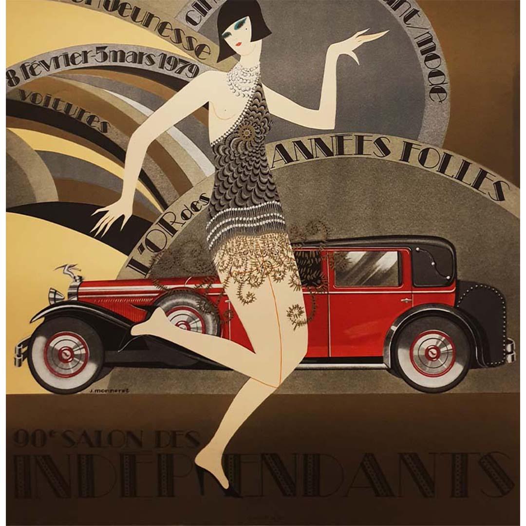 1979 Art Deco poster designed by Monneret fot the 90th des indépendants For Sale 2