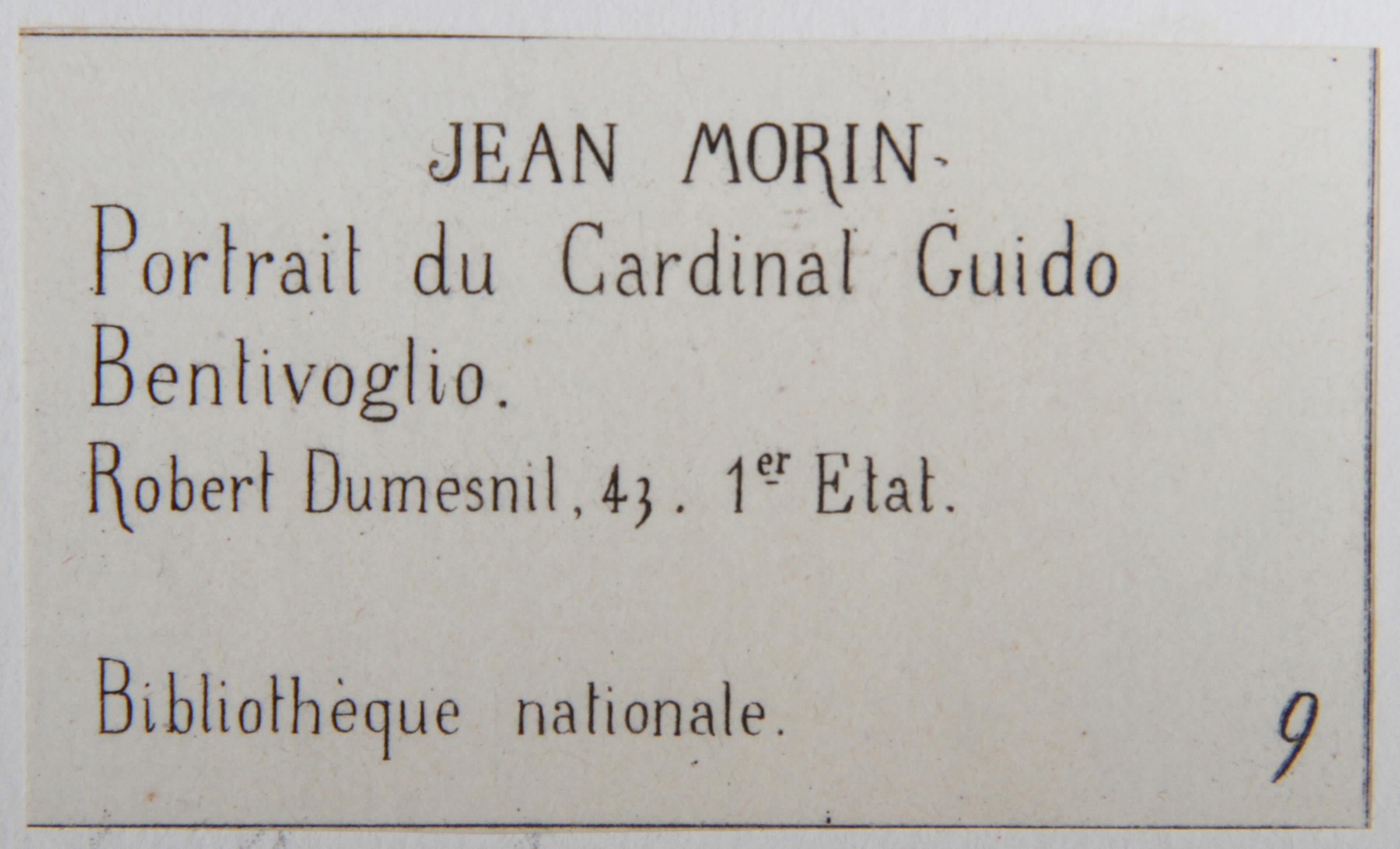 Ritratto del Cardinale Guido, Eliografia di Jean Morin in vendita 1