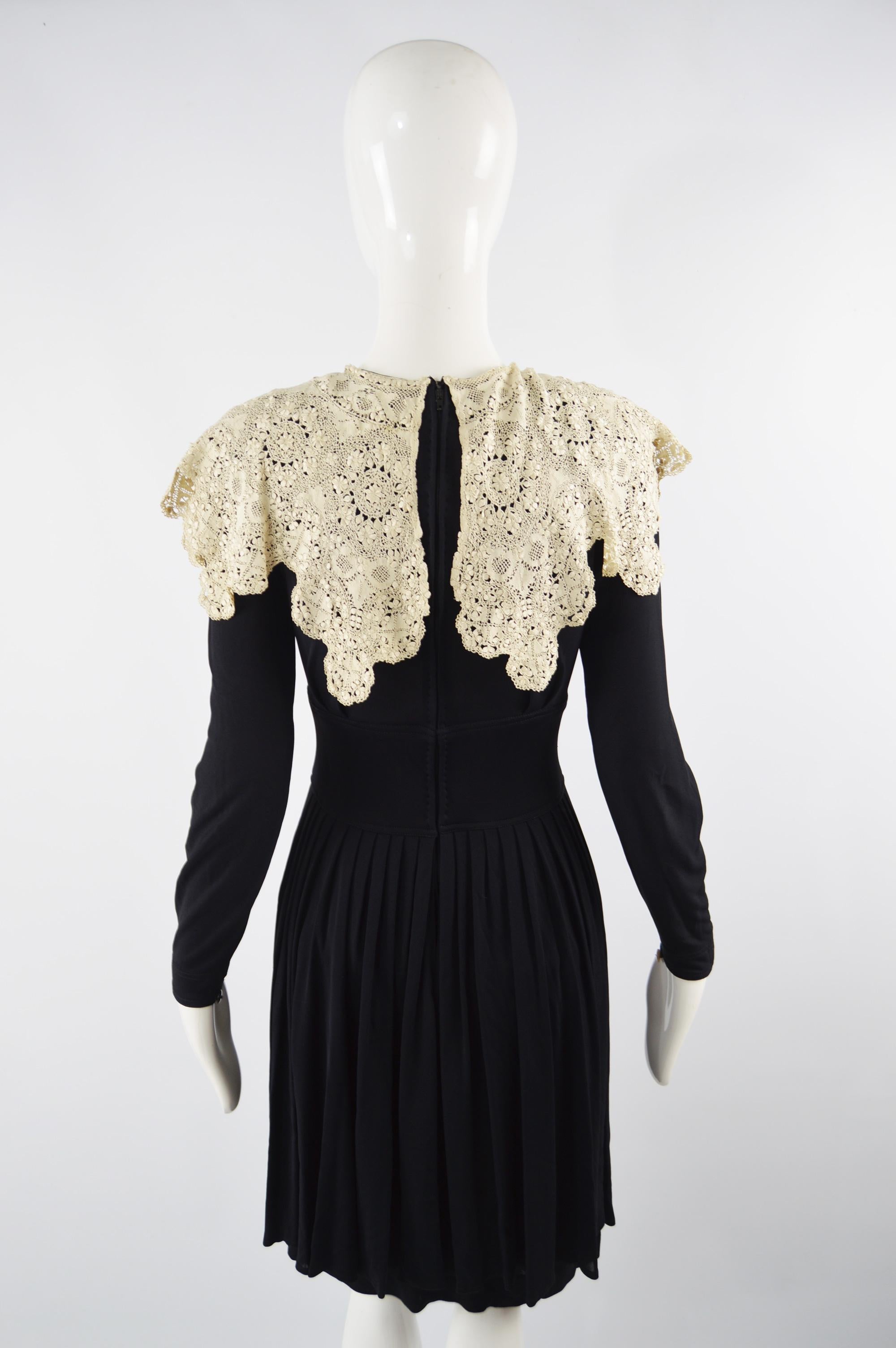 Jean Muir 1970s Black Jersey Dress 3
