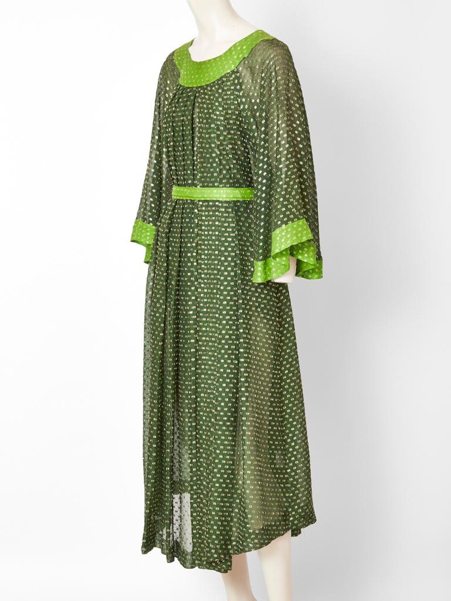 Jean Muir 70's Bohemian Style Dress at 1stDibs