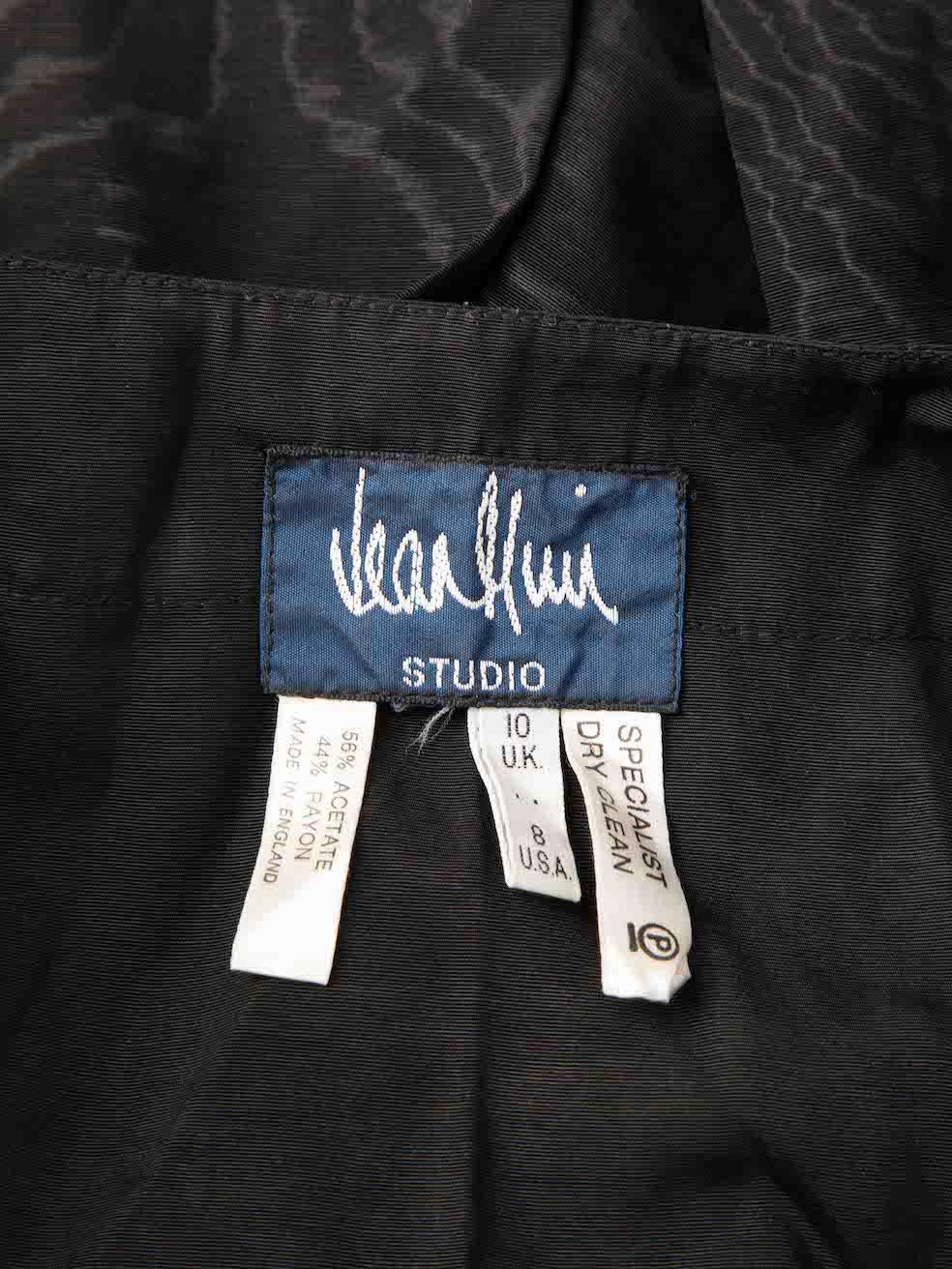 Jean Muir Camisa negra abotonada Talla M en Bueno estado para la venta en London, GB