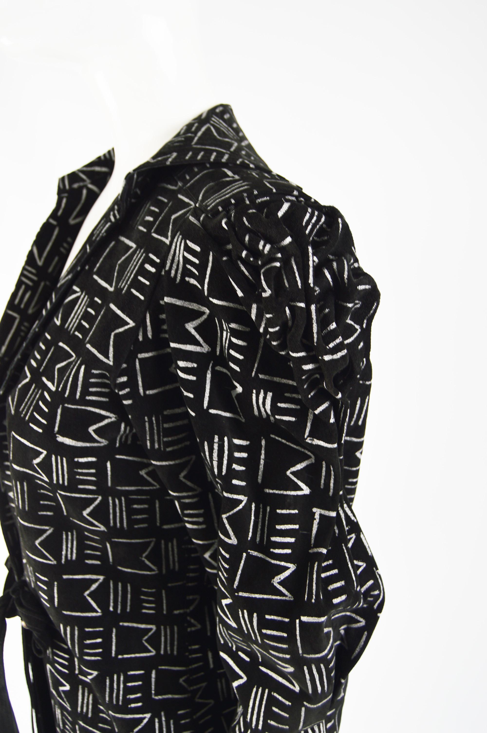 Jean Muir Black Suede Architectural Sleeve Vintage Jacket 2