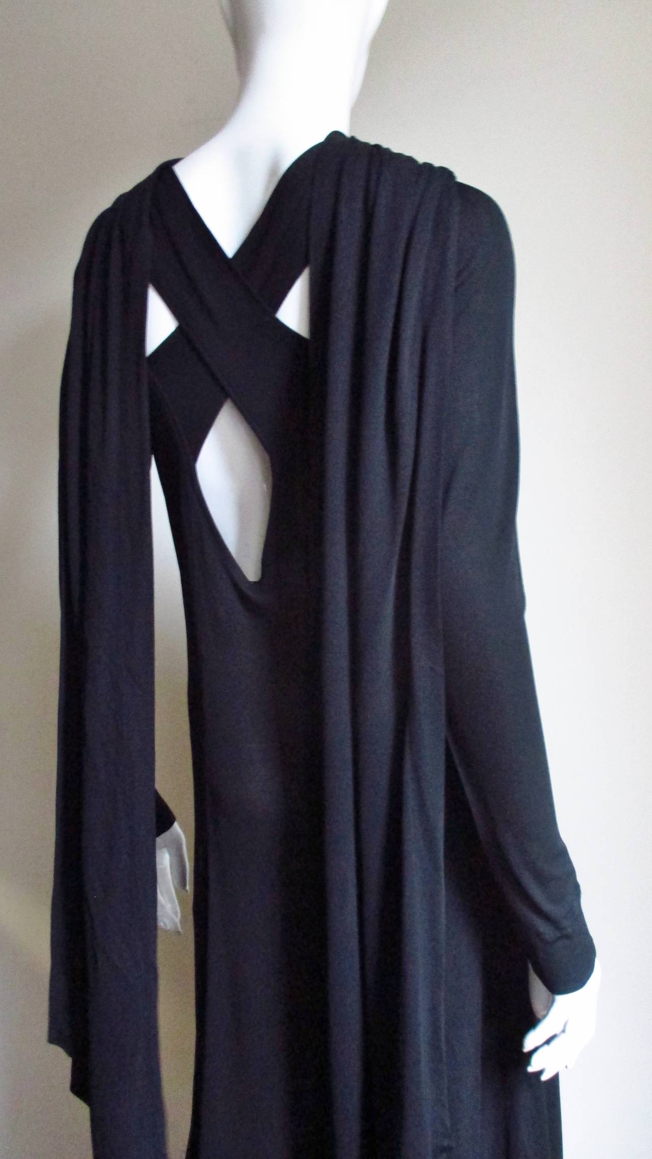 Jean Muir Cut out Maxi Dress 1970s For Sale 3