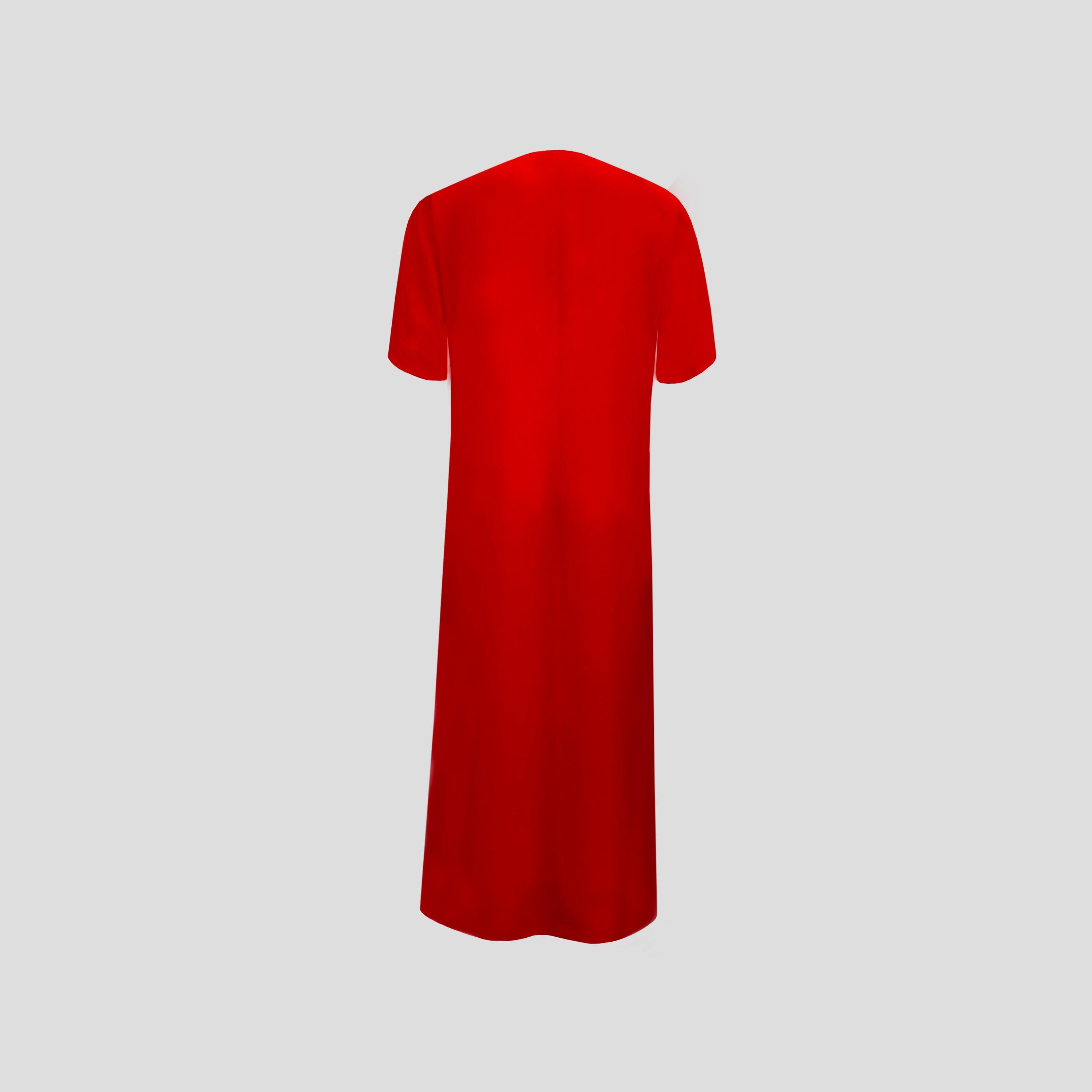 Jean Muir Kleid - 1980s Vintage - Roter Krepp - Faux Wrap Detail - Schulter Pads im Zustand „Hervorragend“ im Angebot in KENT, GB