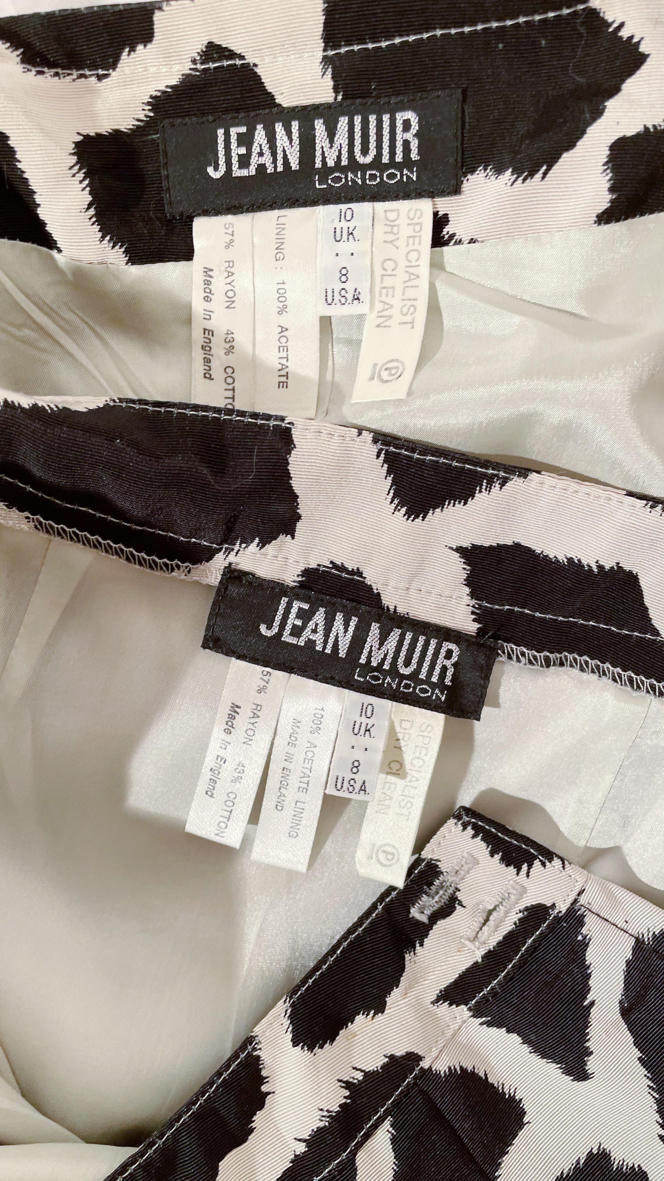 Jean Muir Giraffe Print Skirt Suit For Sale 2
