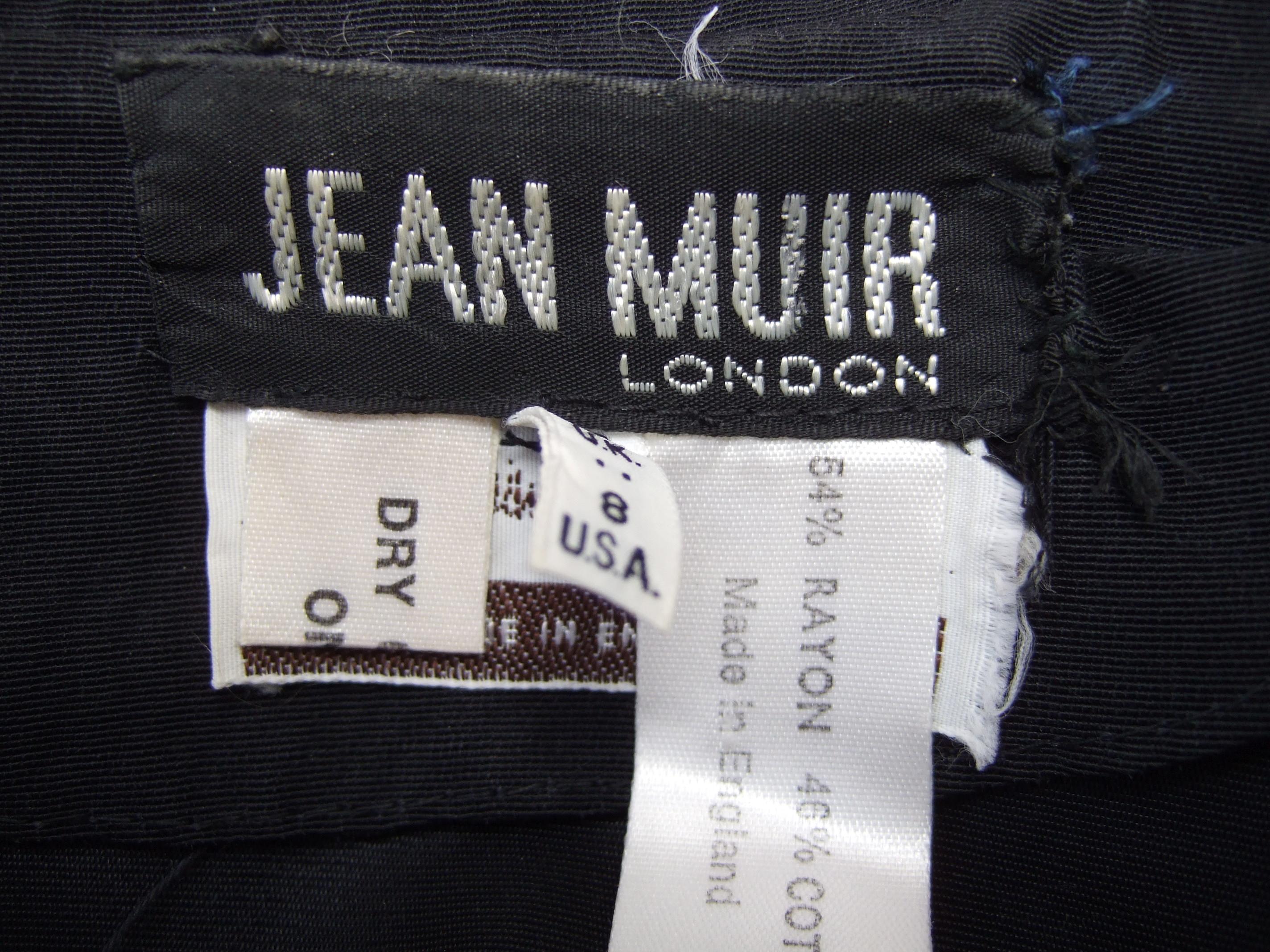 Jean Muir London Black Fitted Jacket for Neiman-Marcus c 1970s For Sale 7