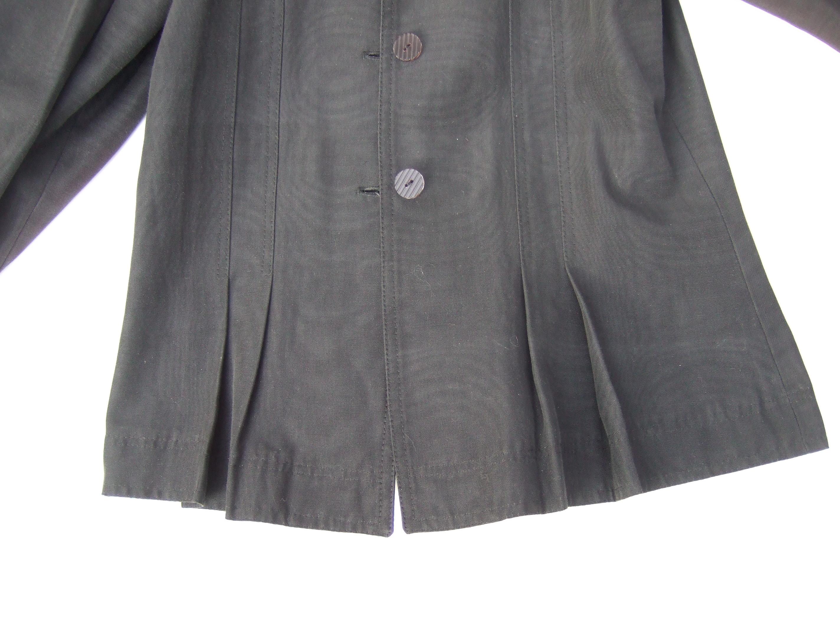 Jean Muir London Black Fitted Jacket for Neiman-Marcus c 1970s For Sale 4