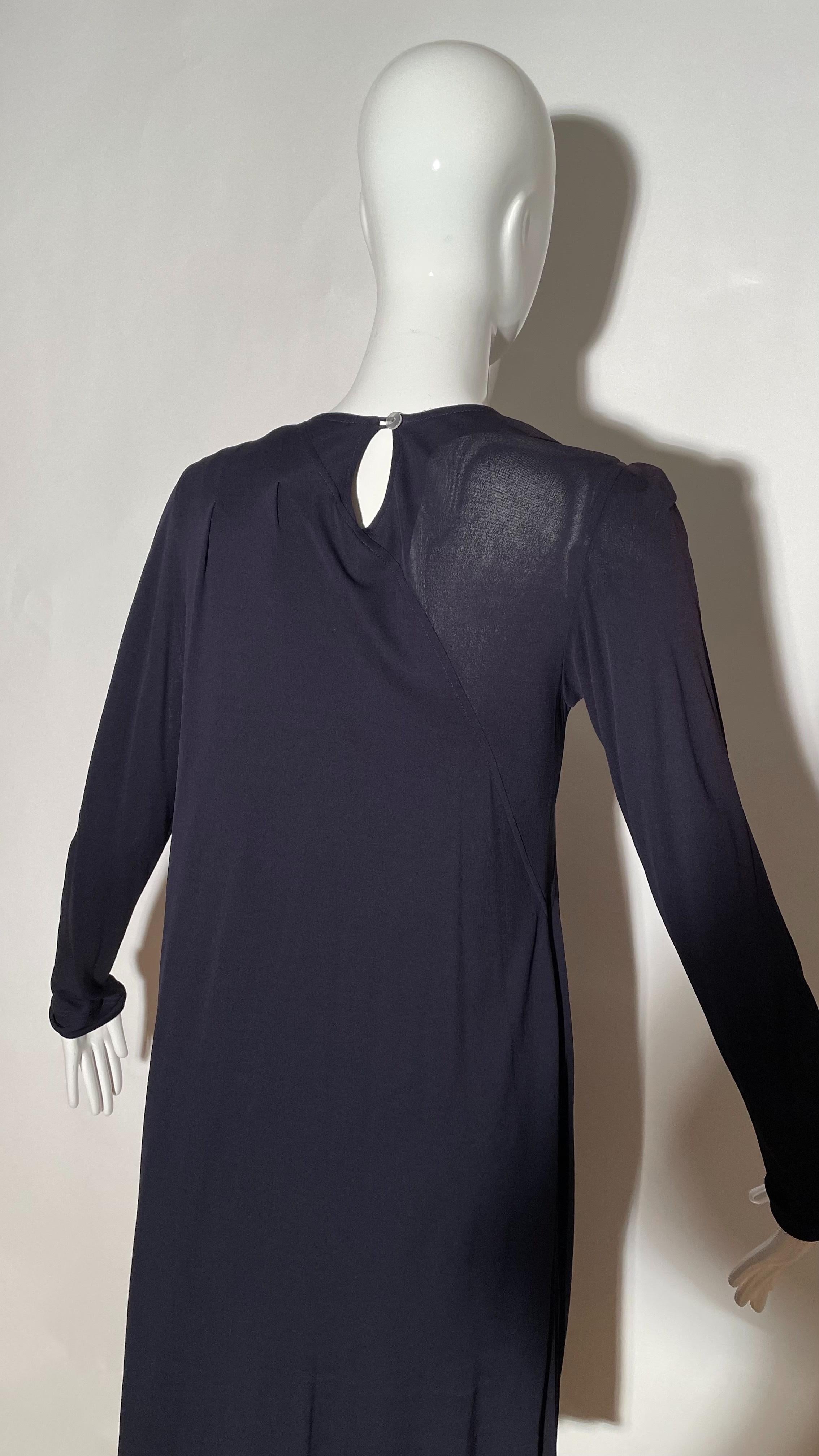 Jean Muir Navy Layered Dress For Sale 1