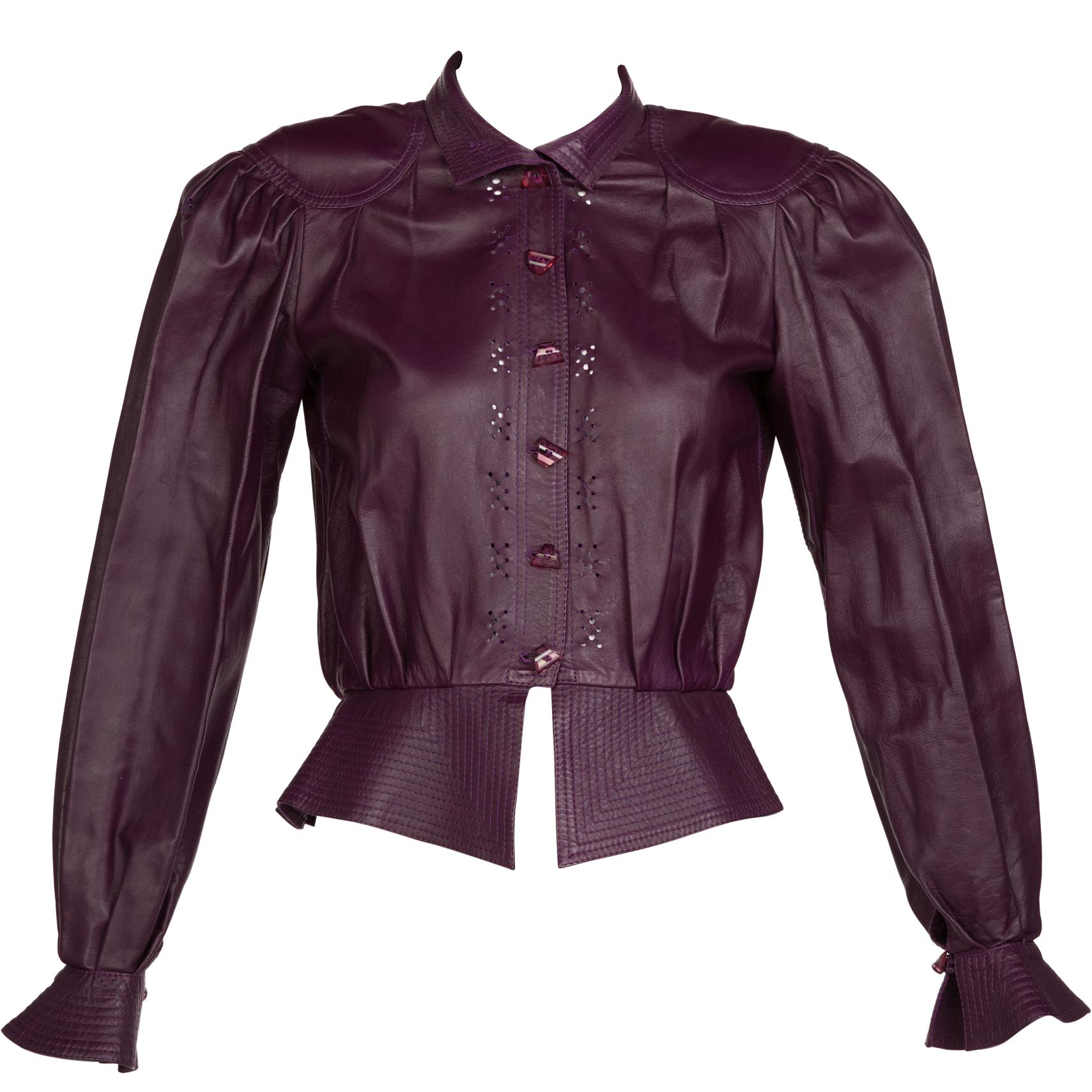 purple peplum jacket