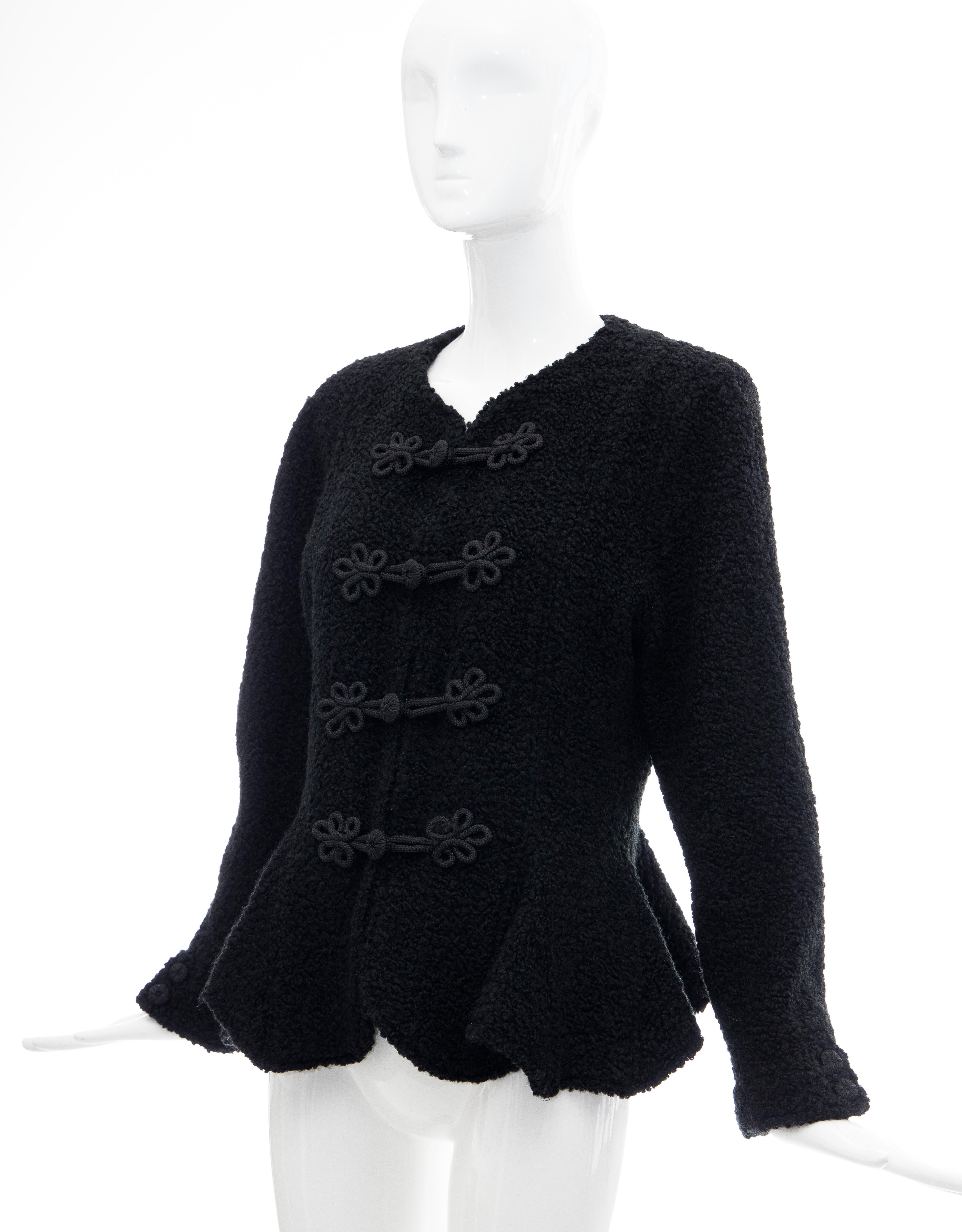 Jean Muir Studio Black Faux Persian Lamb Jacket, Circa: 1980's For Sale 7