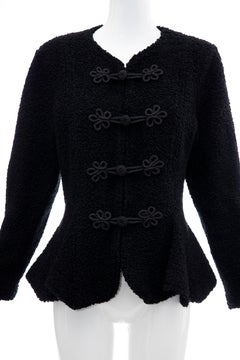 Jean Muir Studio Black Faux Persian Lamb Jacket, Circa: 1980's
