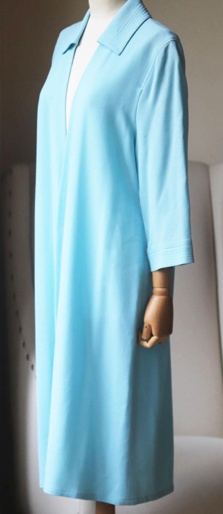 Jean Muir Vintage Wrap Wool Crepe Robe For Sale at 1stDibs