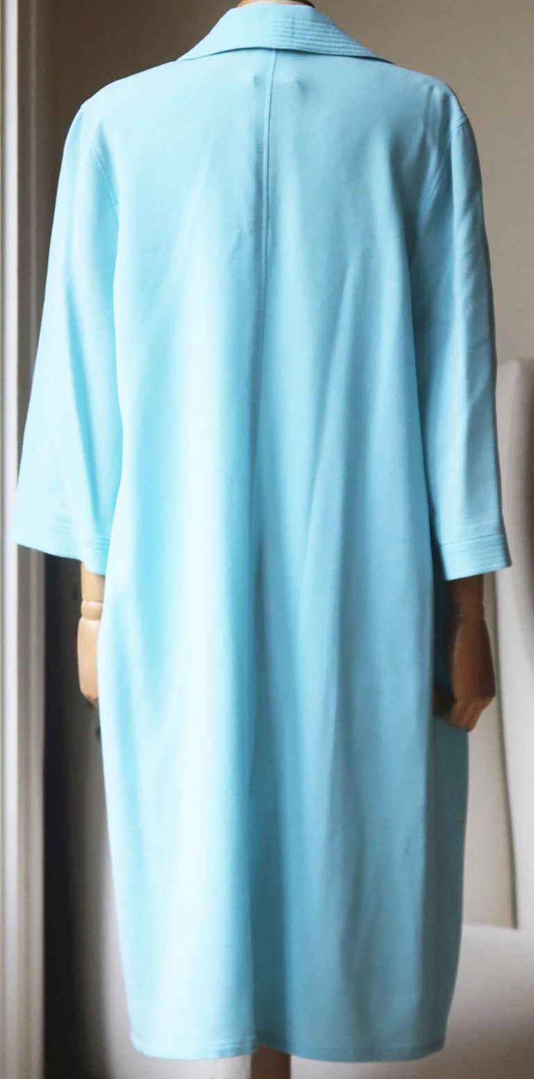 Jean Muir Vintage Wrap Wool Crepe Robe For Sale at 1stDibs