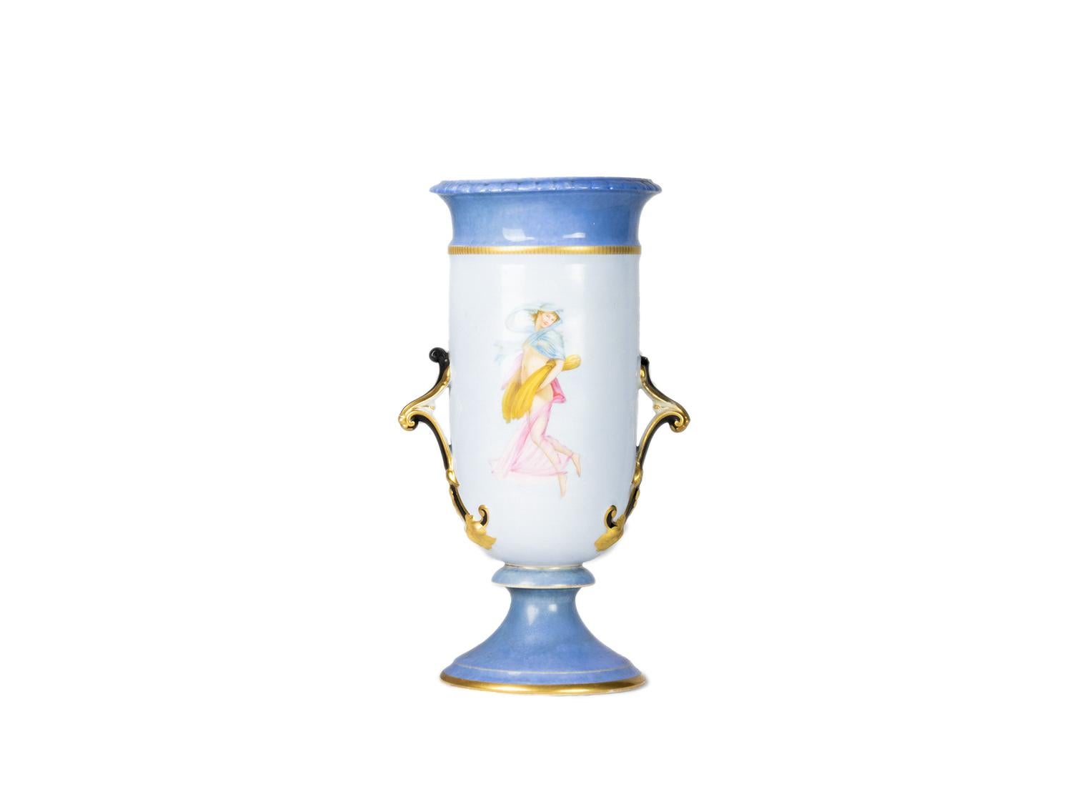 Jean Nast Napoleon III Porcelain Vase, 19th Century In Good Condition For Sale In Lisbon, PT