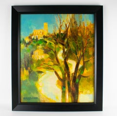 Provence Landscape Oil on Canvas Painting by Jean Navarre