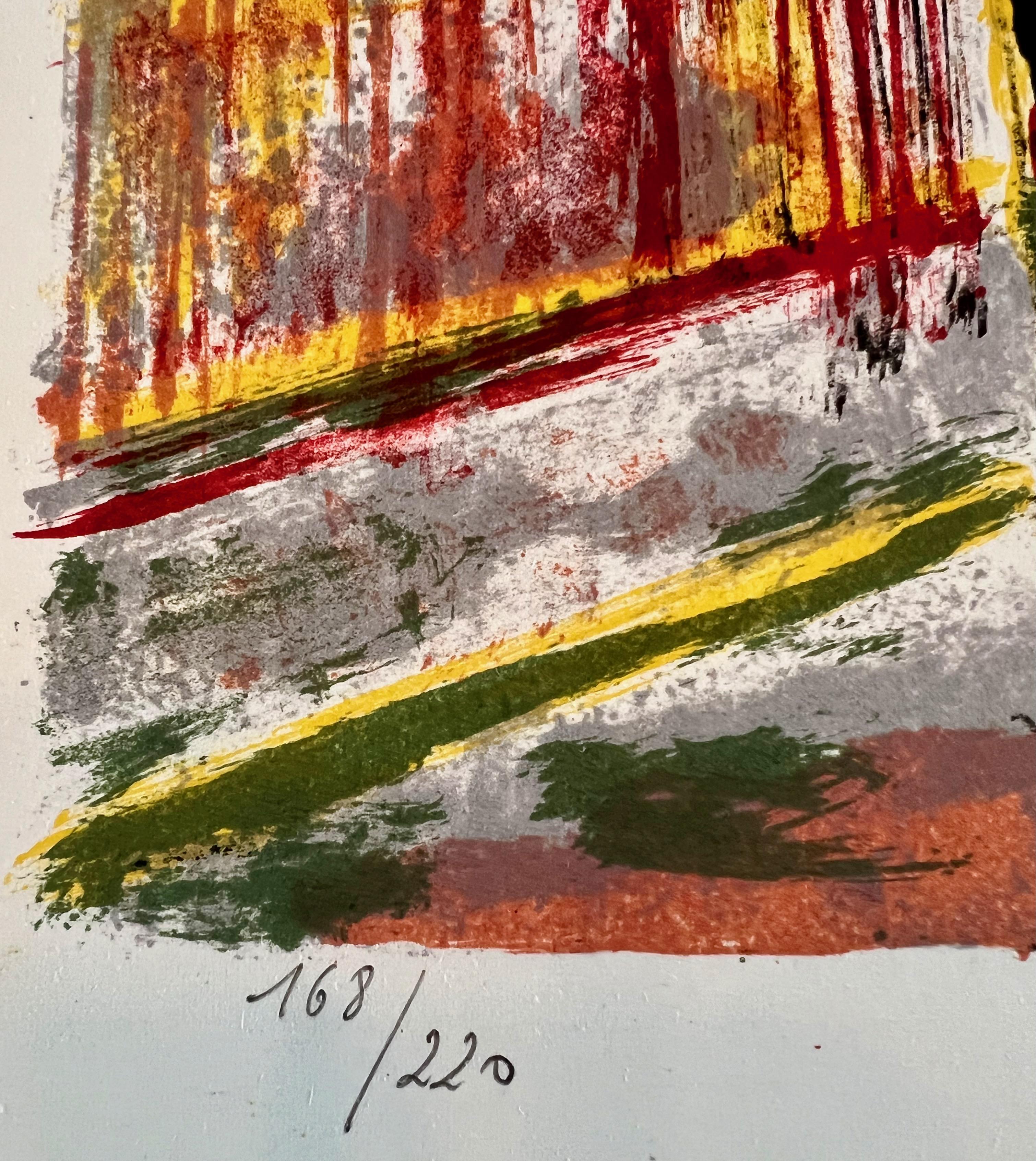 Góndola de Venecia - Print Impresionista abstracto de Jean Navarre